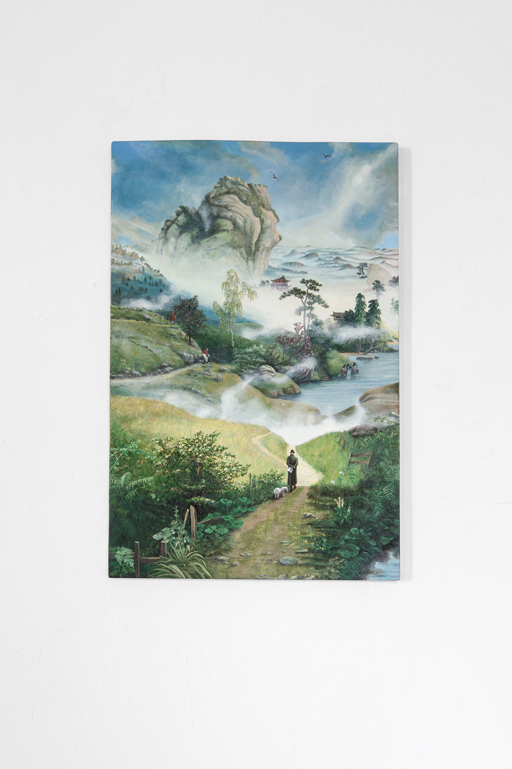 Rita Siegfried, Spaziergang, 2020, Acrylic on primed MDF, 29x45cm, Courtesy of Suns Works, Zurich
