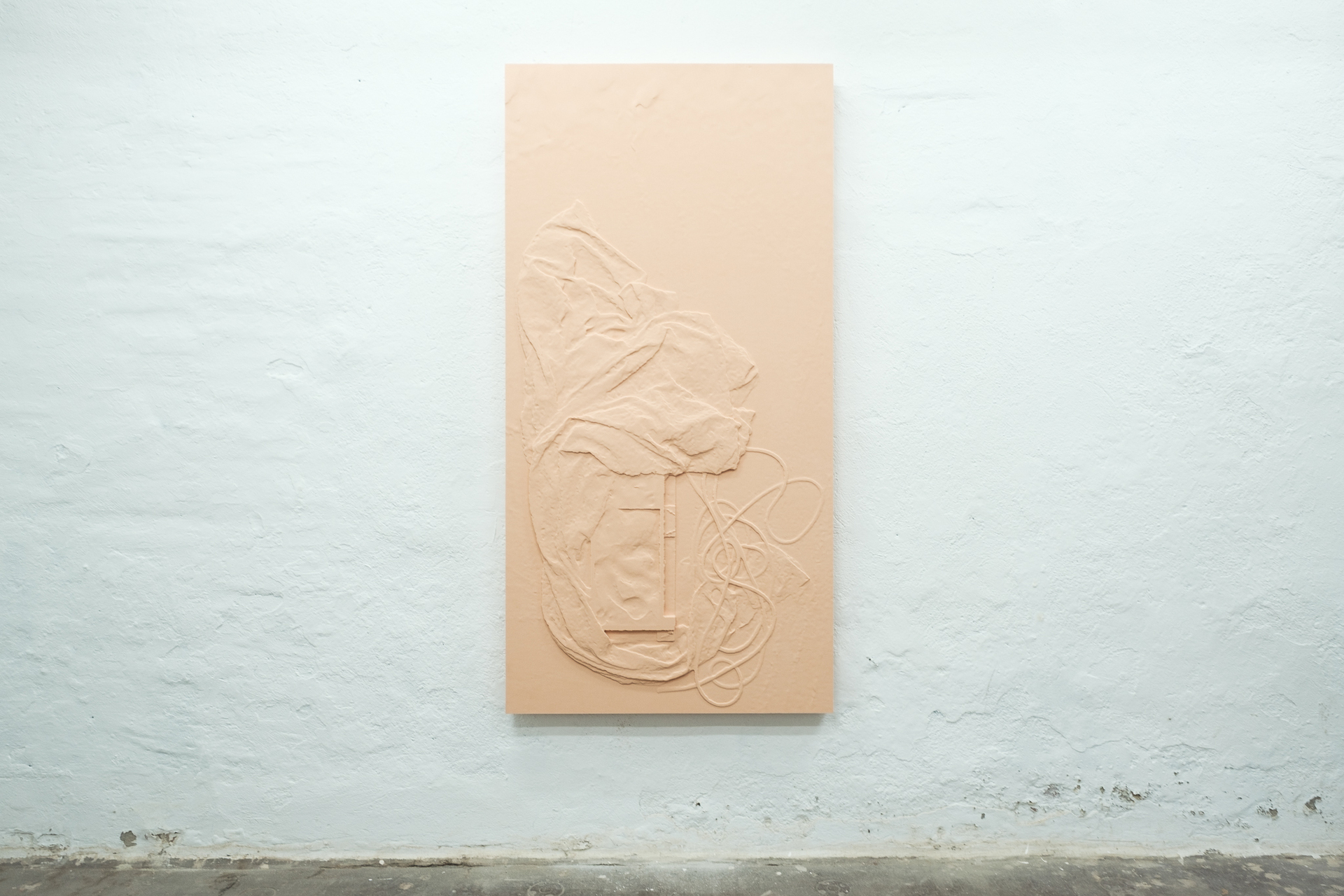 David Haack Monberg, Fata Morgana, 2020, CNCed polyurethane foam, 3D scan, 188 x 95 x 9 cm