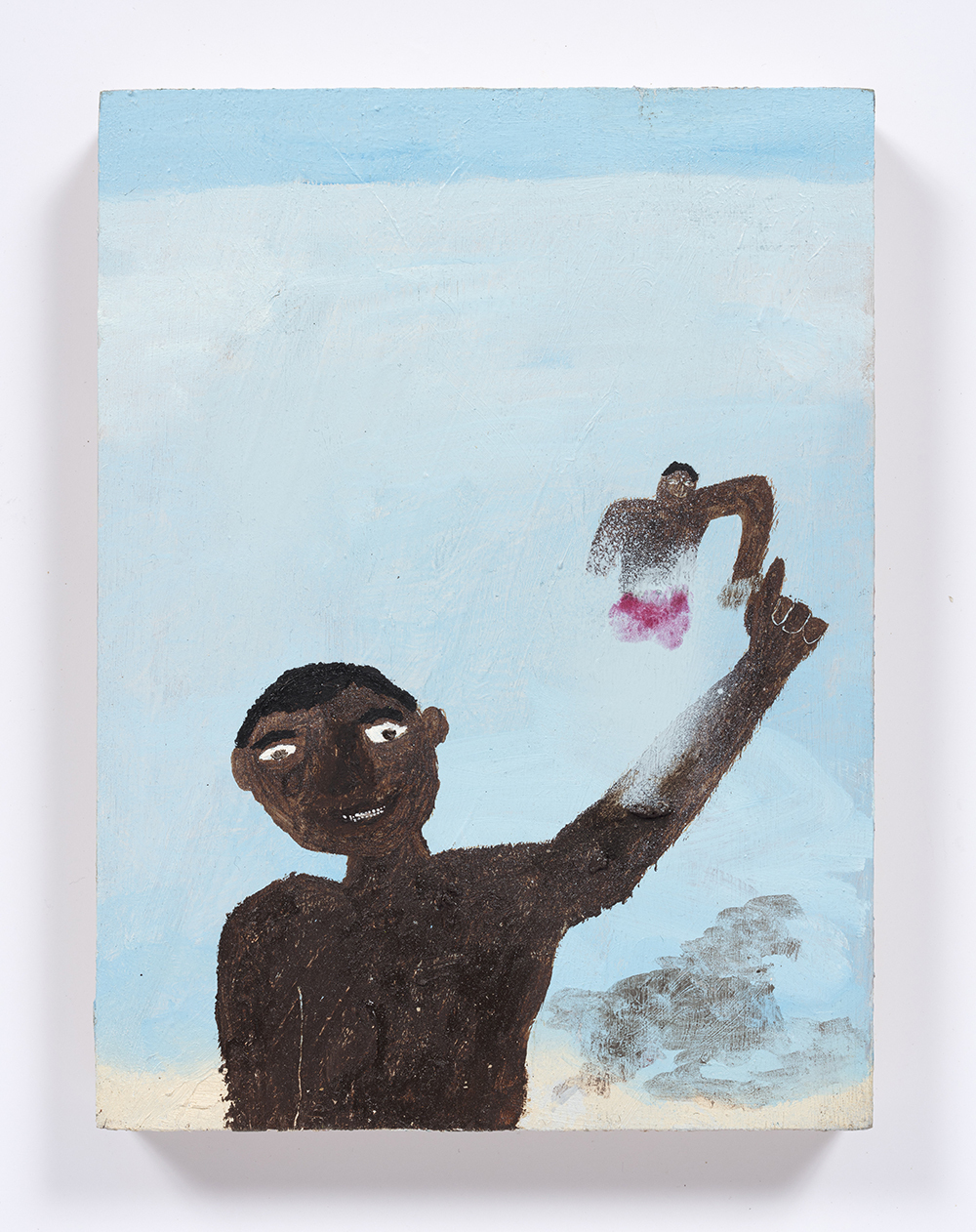 Marcus Leslie Singleton. Divani & Maykel, 2020. Oil on wood panel, 8 x 6 inches (20.3 x 15.2 cm)