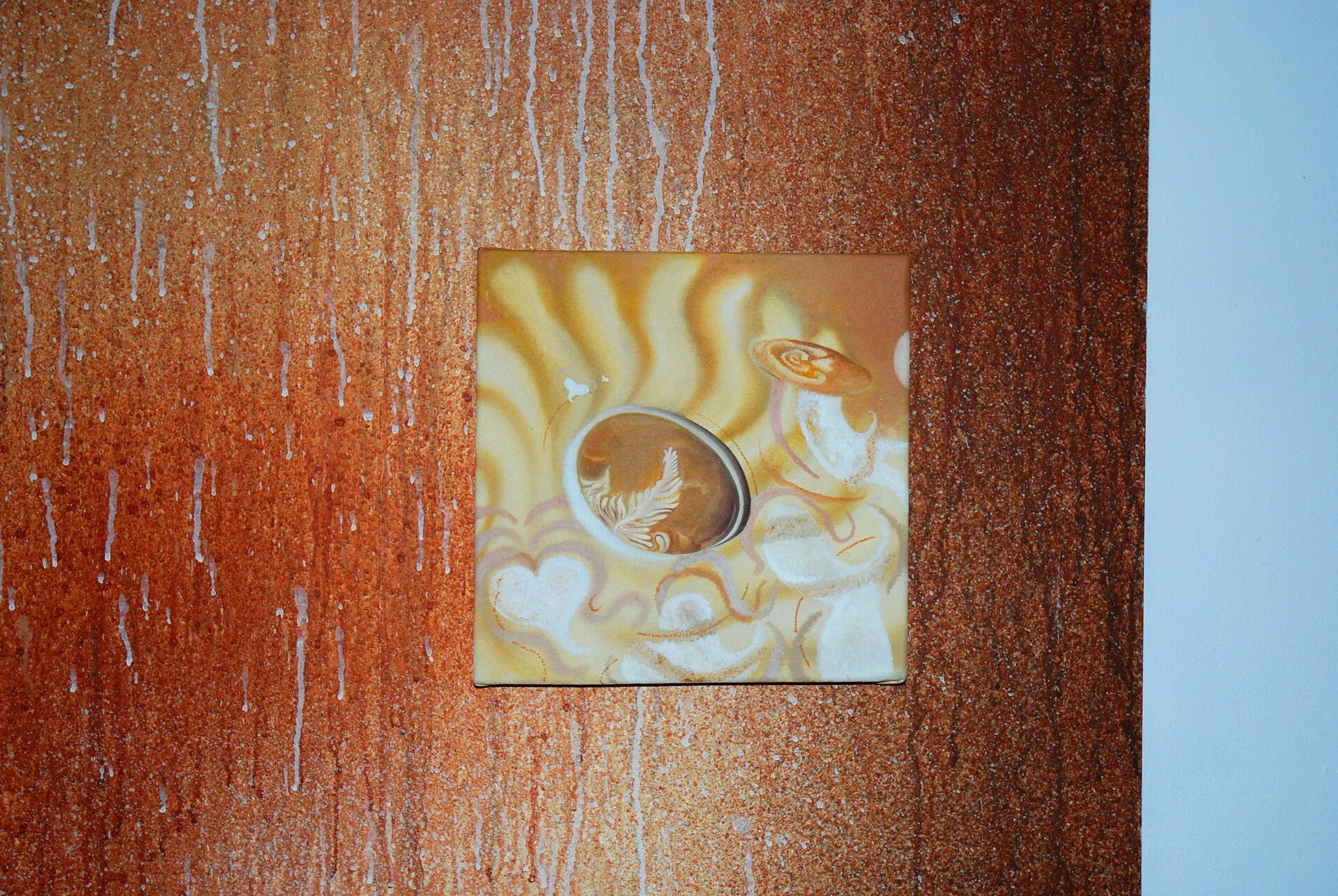 Héloïse Chassepot, Latte, 2020, oil painting, 25 x 25 cm.