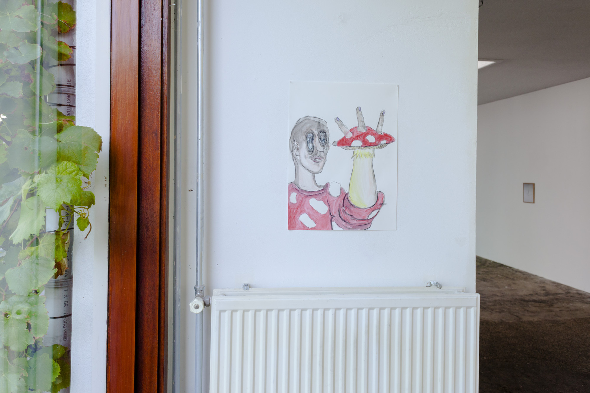 Machteld Rullens, Mushroom Man,2020, watercolor pencil and aquarel paper, 46x48cm