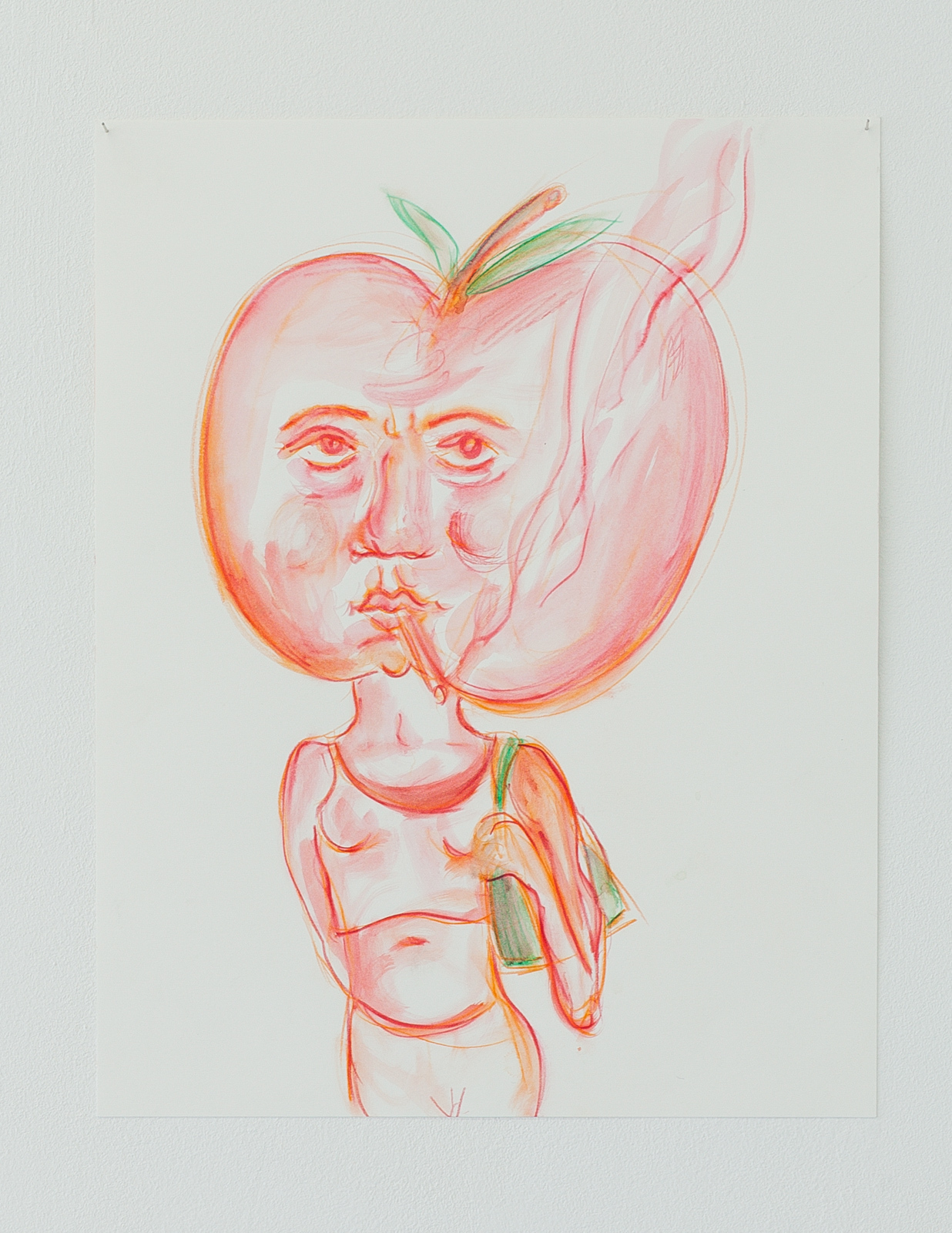Machteld Rullens,The Big Apple, 2019,watercolor pecils and aquarel paper, 28x35cm