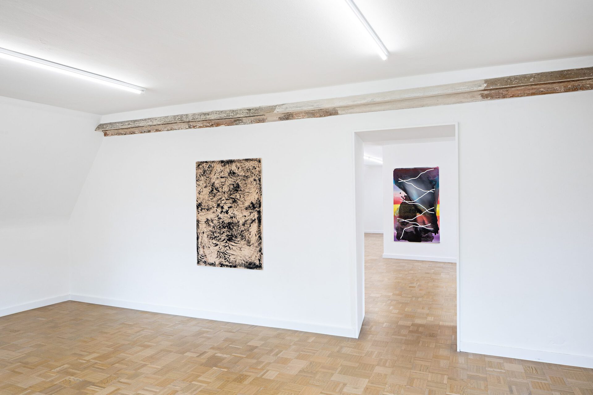 Leda Bourgogne Featherweight, 2018 Samuel Richardot Alias, 2018 Ausstellungsansicht / Exhibition view THE IMMANENT HORIZON Kunstverein Bielefeld, 2020 Photo: Fred Dott