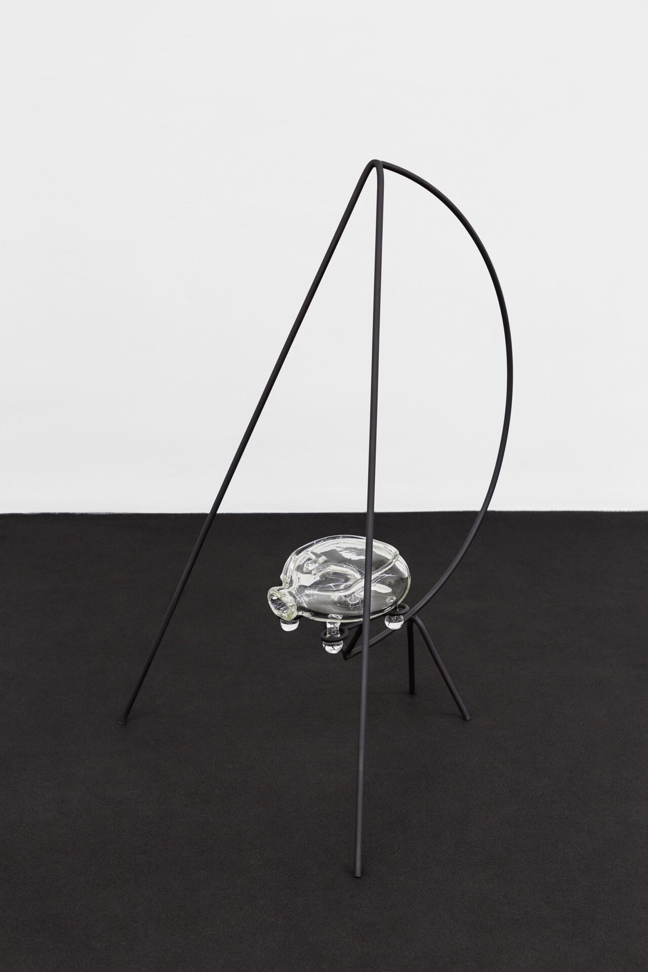 Andreia Santana, Soul House (Pia). 2020. Hand blown crystal glass, metal coated steel. 110x73x70 cm