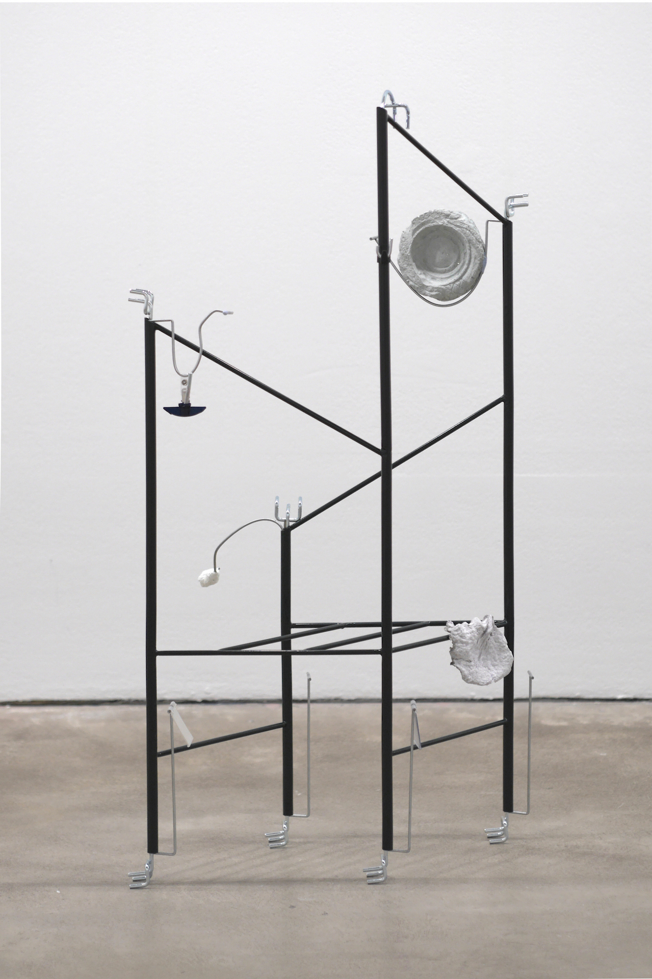 Stand byes and farewells (Deep green) 2020, powder-coated steel, stainless steel, paper pulp