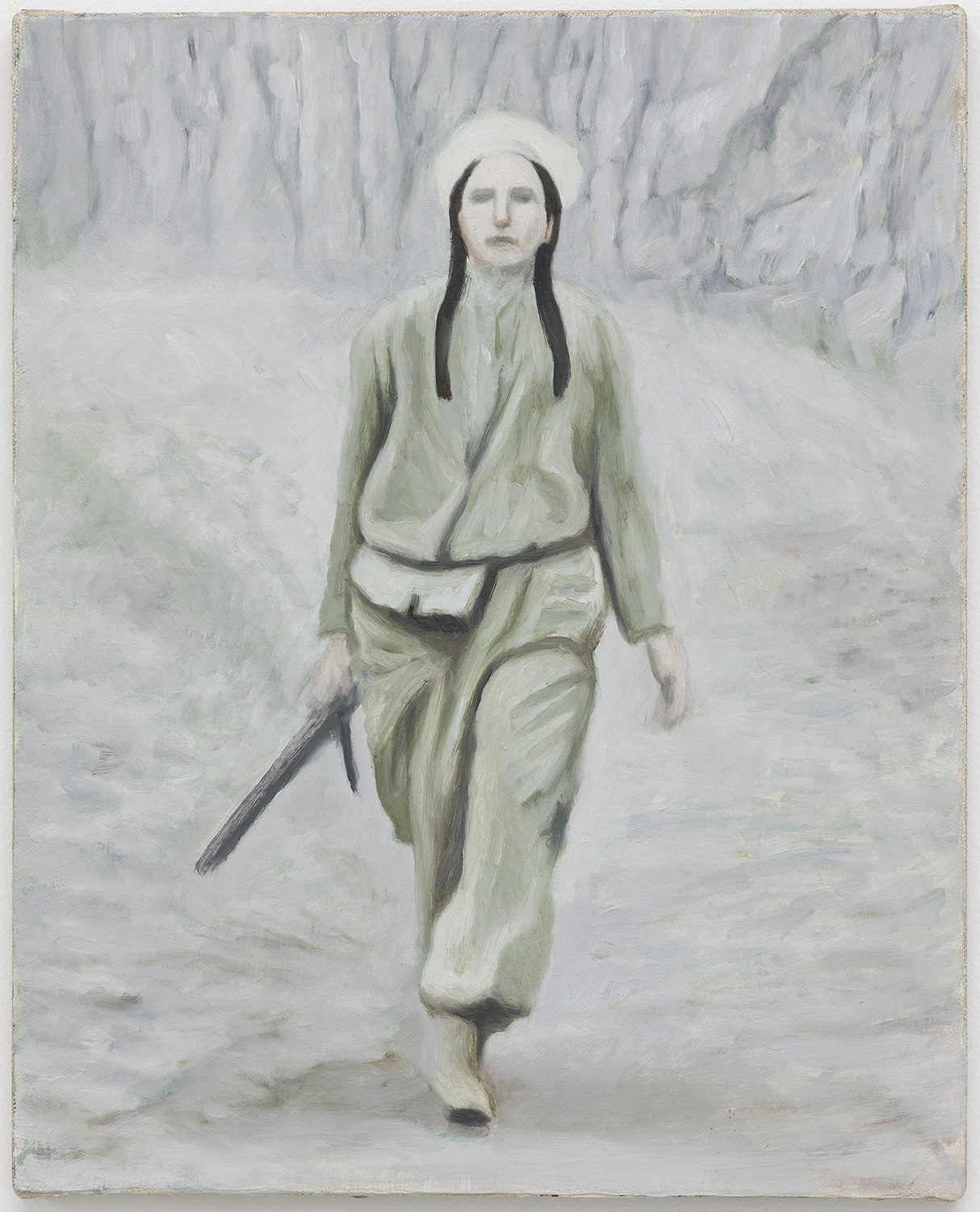 Johannes Sivertsen, Moudjahida, 2020, oil on canvas, 33 x 27 cm