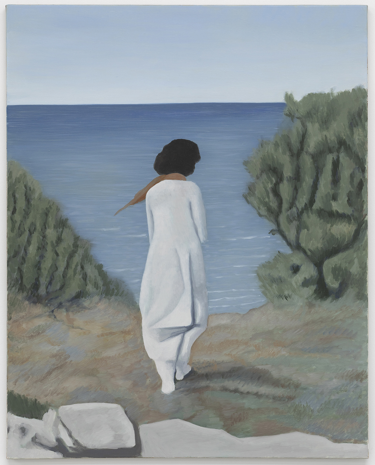 Johannes Sivertsen, By the sea (after Assia Djebar), 2020, oil on canvas, 92 x 73 cm