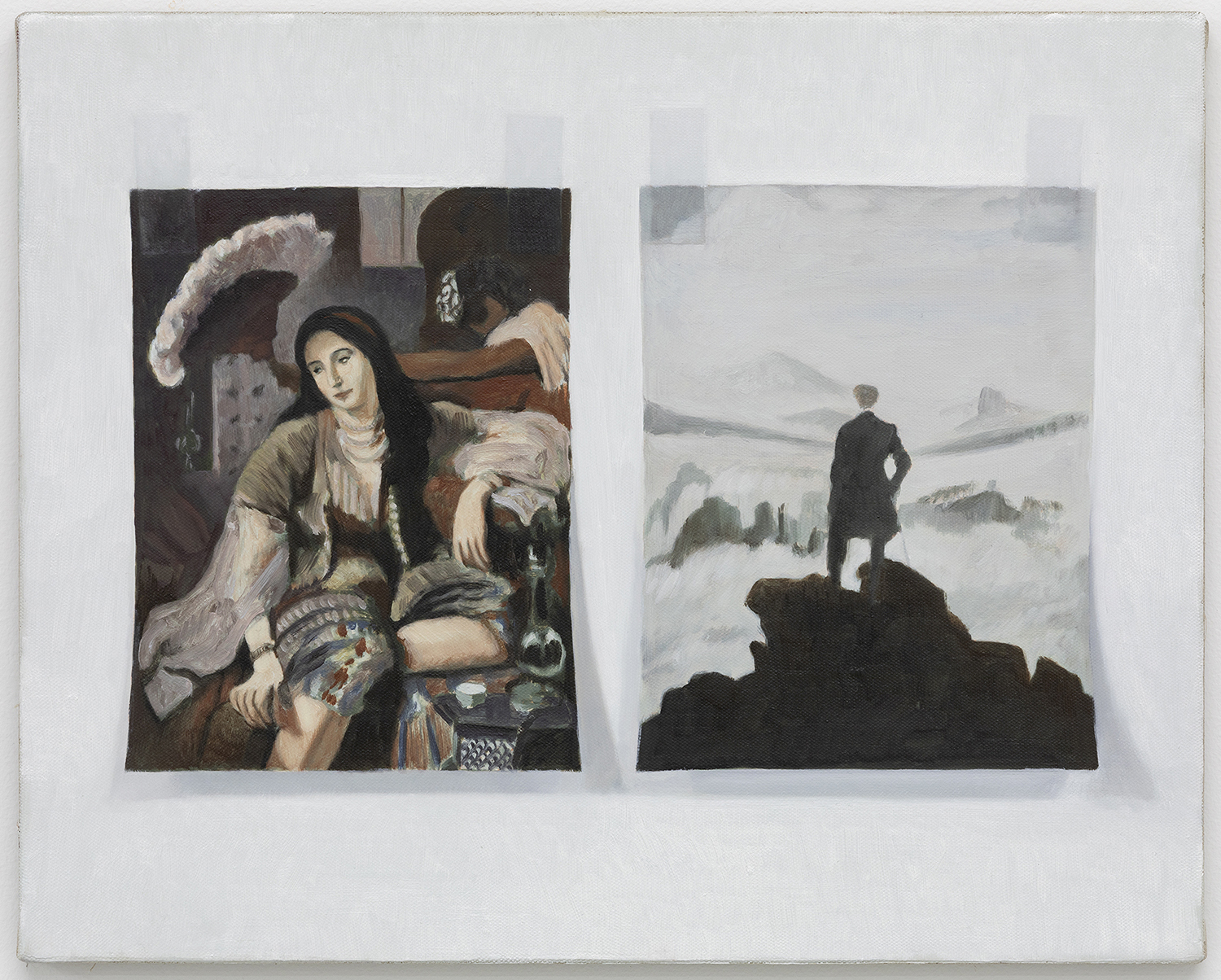 Johannes Sivertsen, Double Bind 1, 2020, oil on canvas, 33 x 41 cm