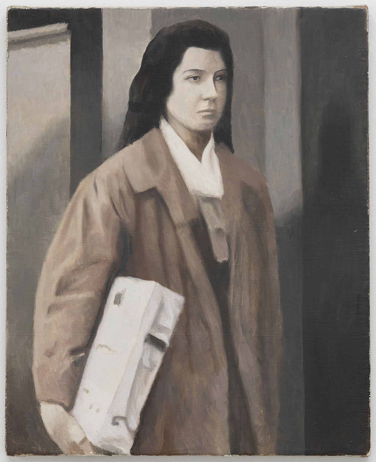 Johannes Sivertsen, Djamilla Bouhired, 2020, oil on canvas, 33 x 27 cm