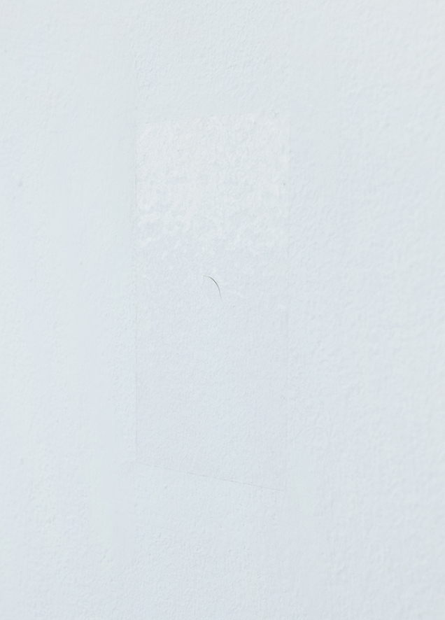 untitled (eyelash), Eyelash, Sellotape, 2020, variable size ©liebschuh