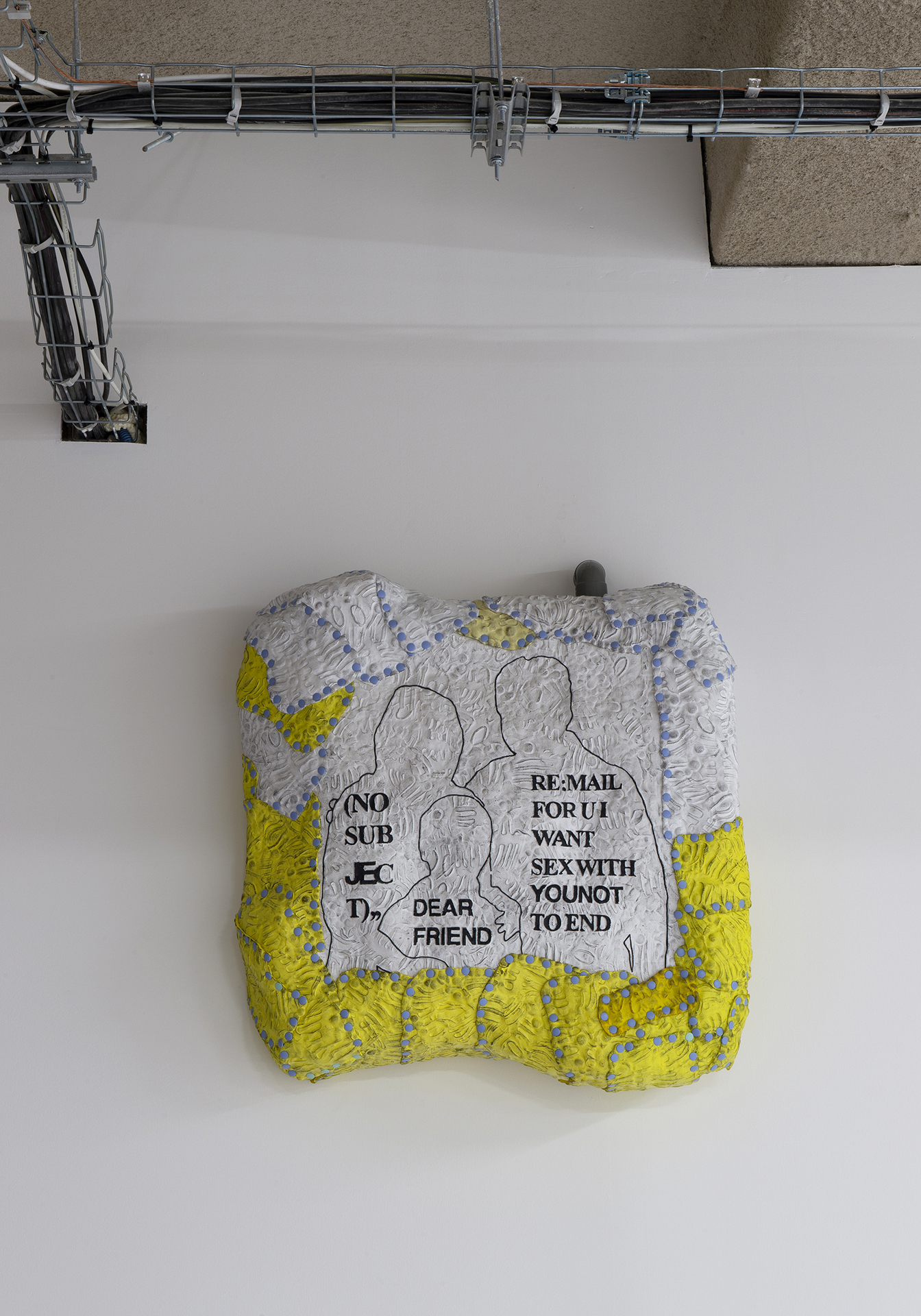 Sebastian Jefford, Waste Poem, 2020, polyurethane foam, acrylic, plastic