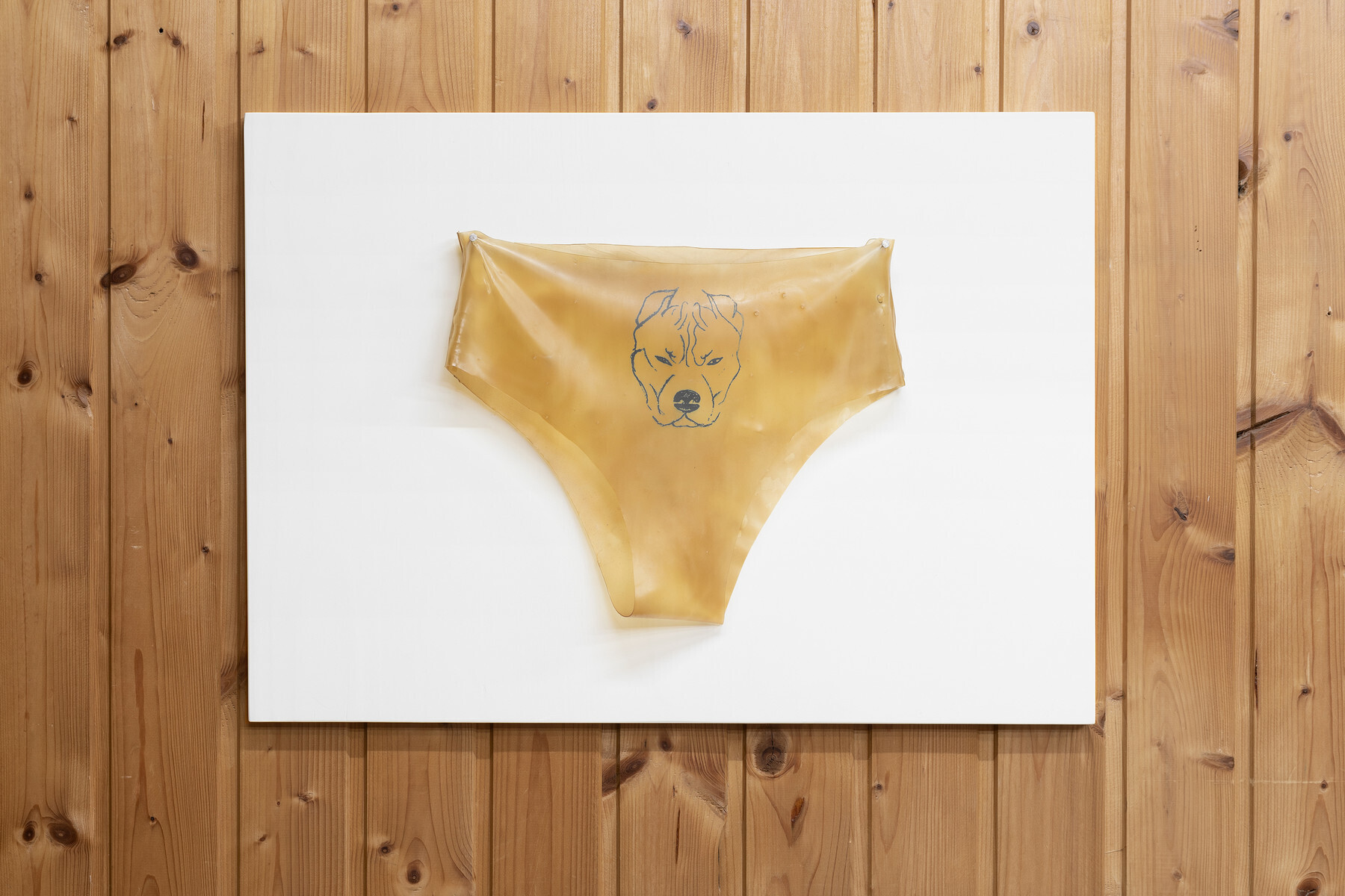 Meltem Rukiye Calisir: Bitch Panty, 2020. Silkscreen print on latex, 38 x 22 cm