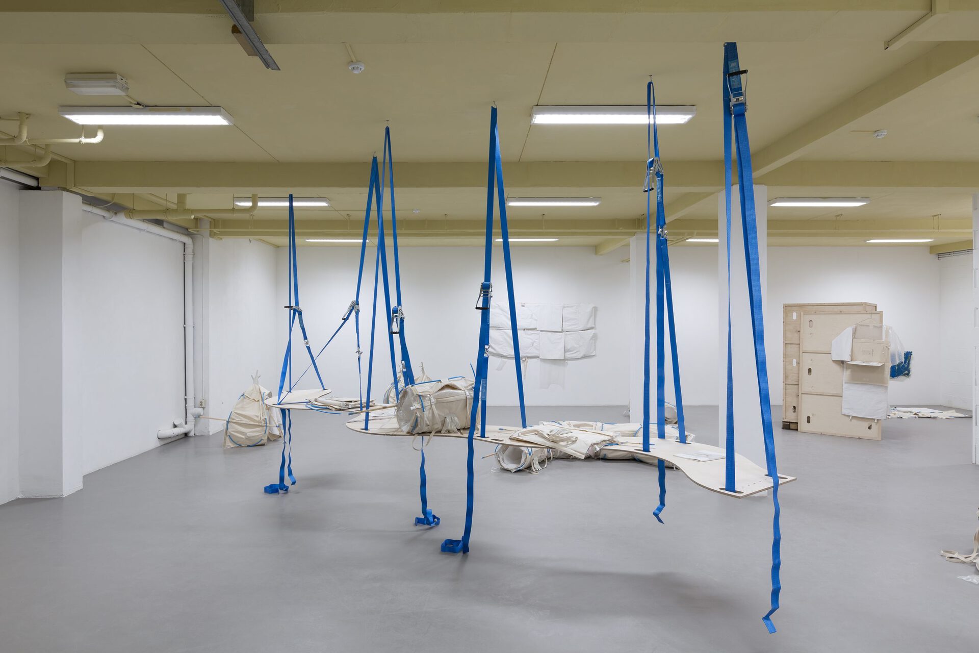Ieva Kraule-Kūna & Elīna Vītola, Artist Crisis Center II: Tact Gear, installation view, P/////AKT, 2020. Photograph by Charlott Markus, courtesy of P/////AKT Amsterdam.