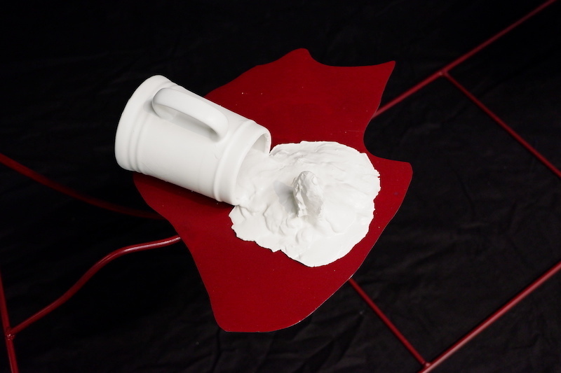 Natalia Gurova, Casino 2020, part of installation— Cup, metal, plaster, ceramic, 25х12 cm