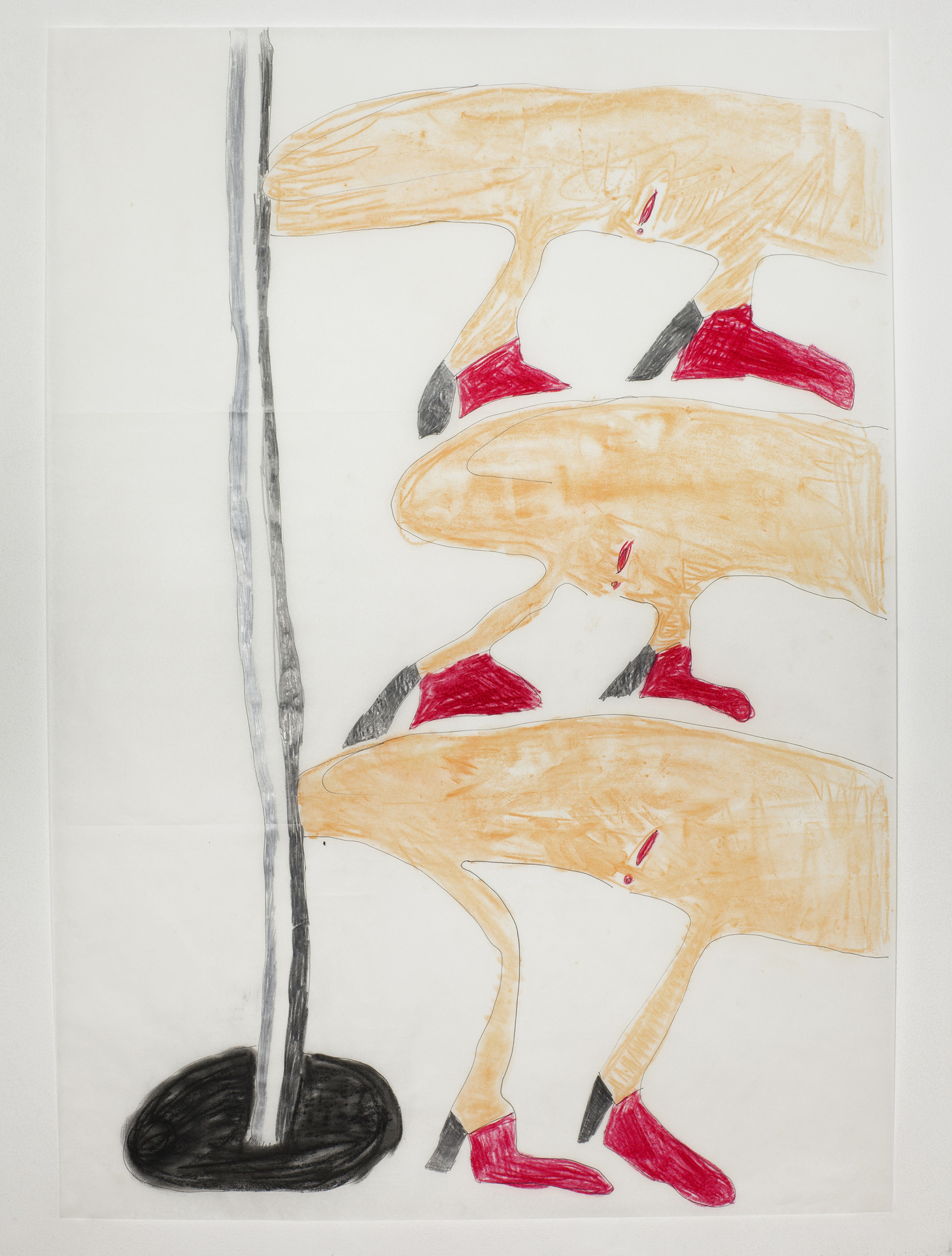 Cervio Martini, CDD5, 2020, Marker,crayon,graphite,pencil and chalk on paper, 100cmx75cm