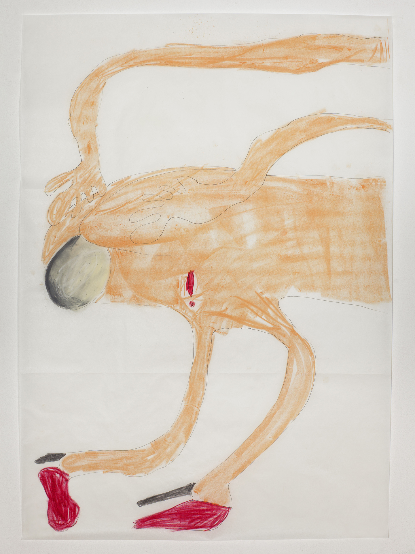Cervio Martini, CDD6, 2020, Marker,crayon,graphite,pencil and chalk on paper, 100cmx75cm