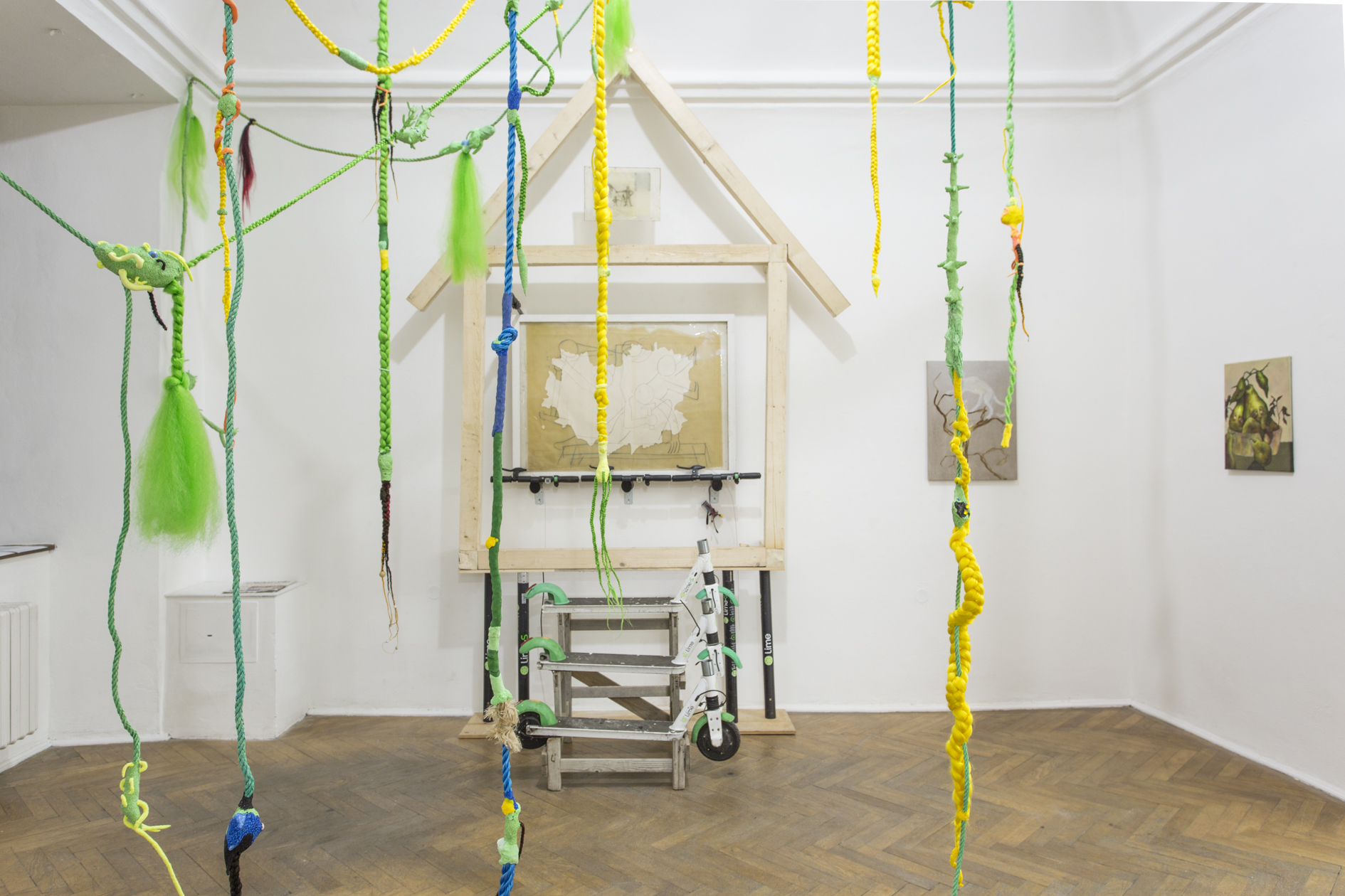 Dwelling at Šopa Gallery, Installation View, 2020