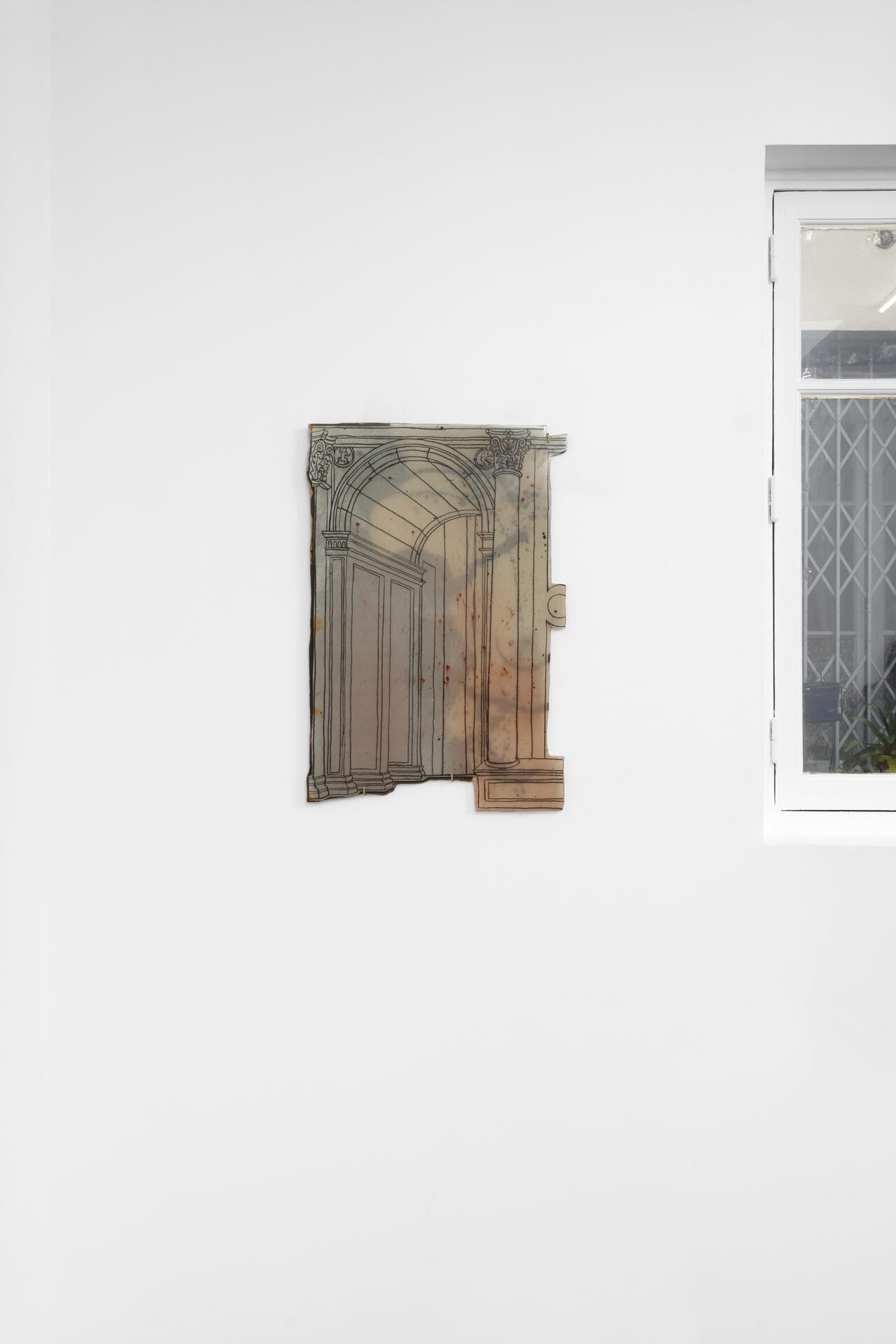 Zuzanna Czebatul, Vincenzo, 2020, resin, handcrafted paper, coal, pigments, 67 x 45 cm
