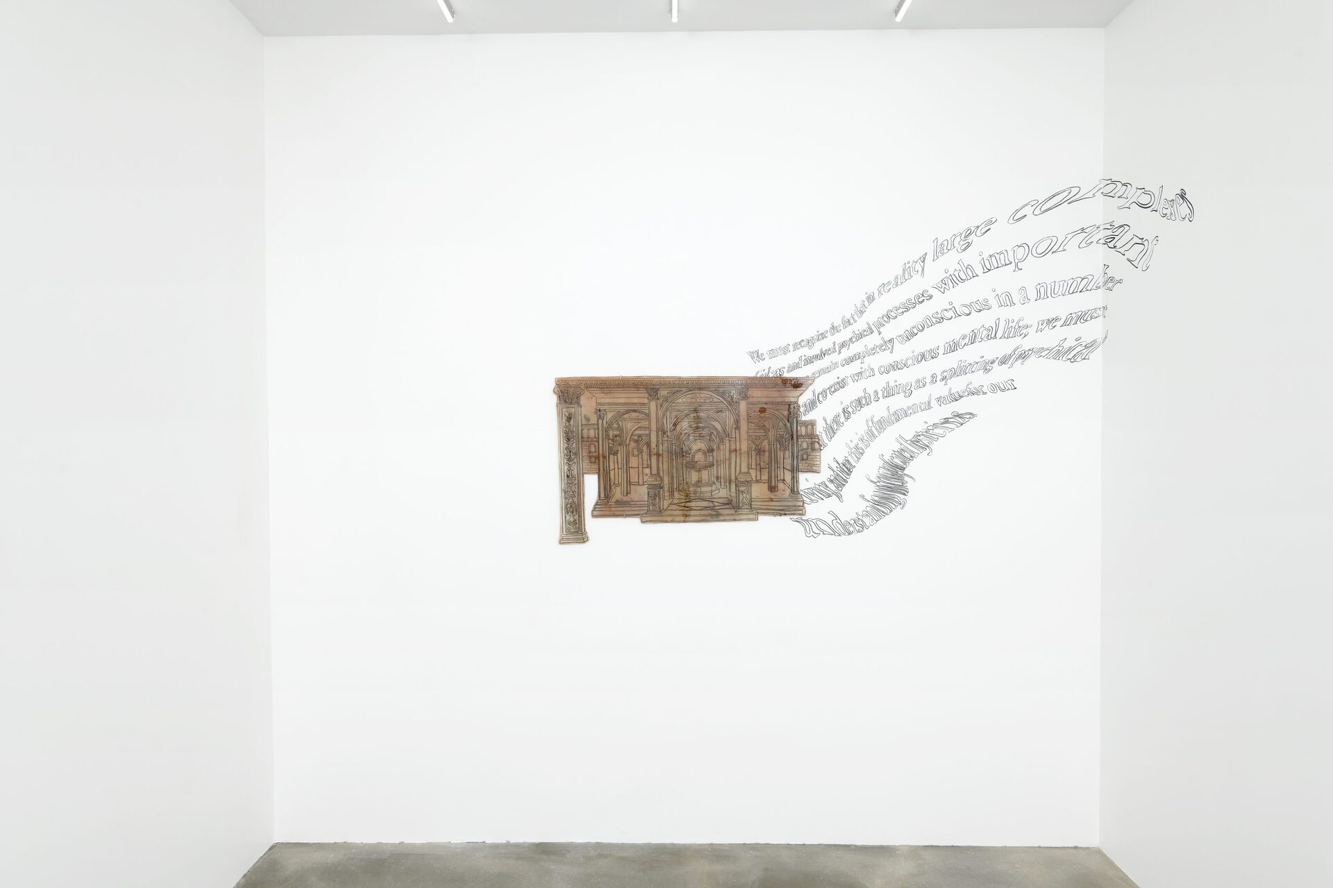 Zuzanna Czebatul, Domenico, 2020, resin, handcrafted paper, coal, pigments, 63 x 100 cm