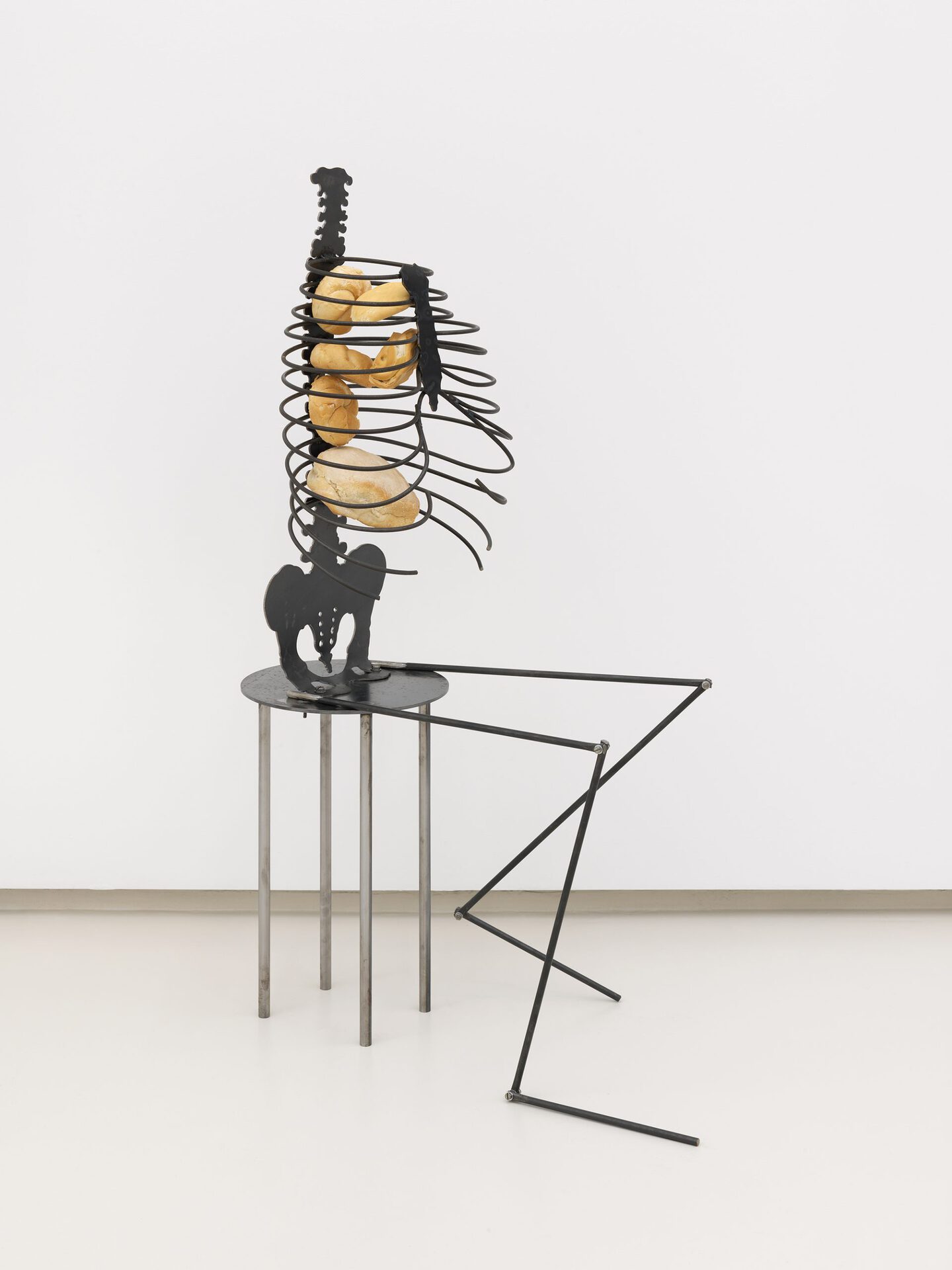 Lucia Leuci, Padre, 2020 Iron, bread, 124x40x78 cm