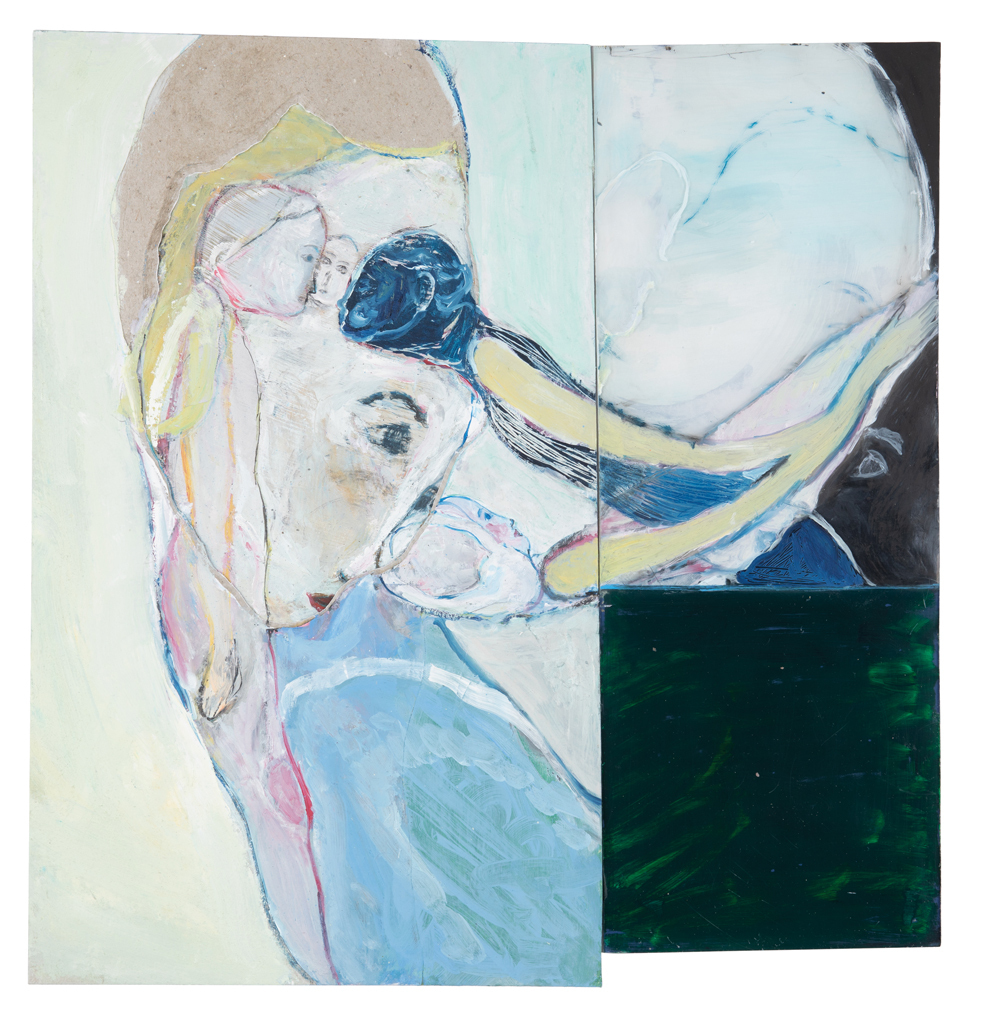 Waldemar Zimbelmann, Ohne titel, 2020, 50 x 51 cm, Öl auf Pappe und Plexiglas