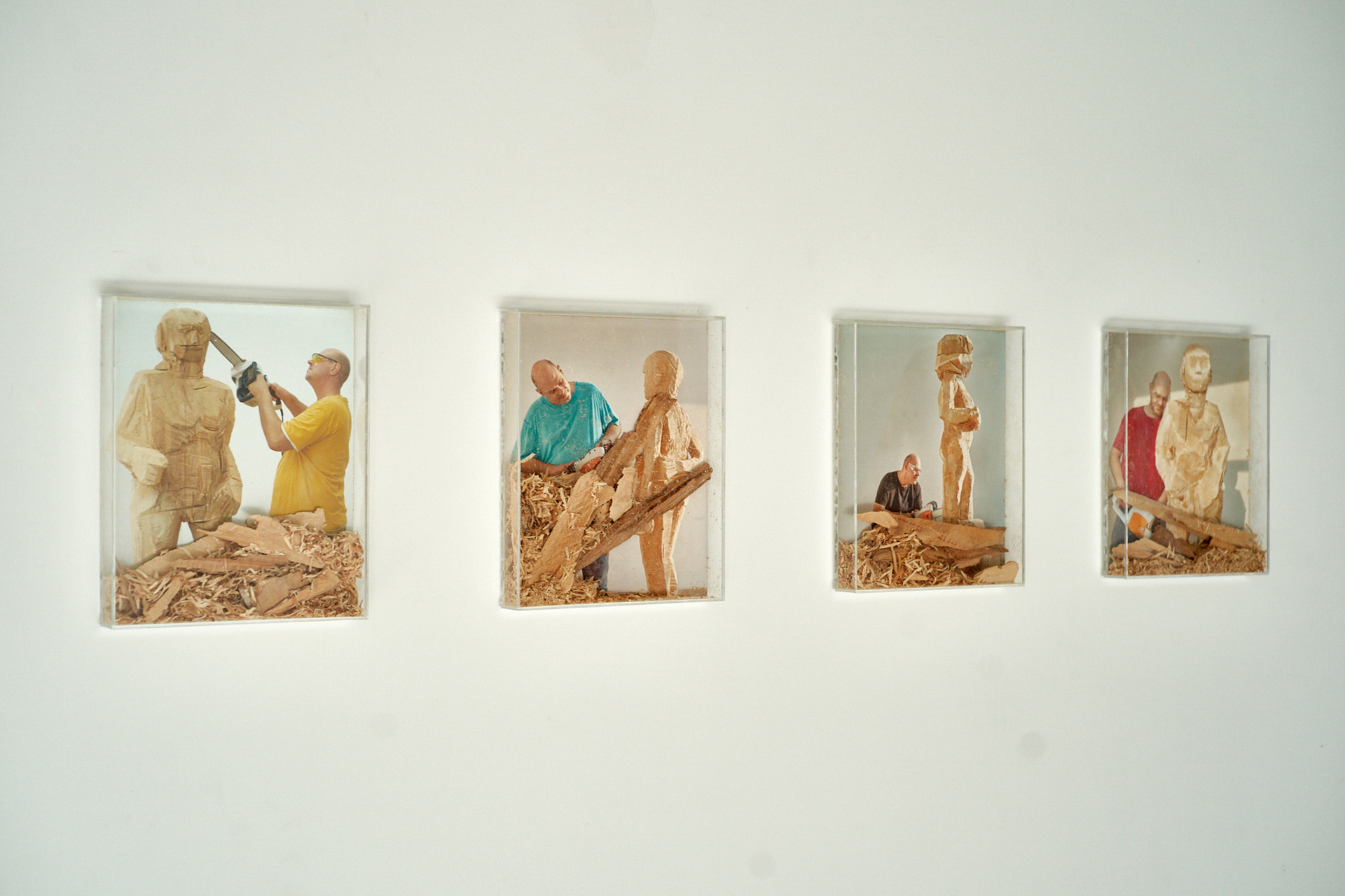 7.	Christian Jankowski, Family Constellation, 2020, 4 photo objects, 28.5 x 23cm