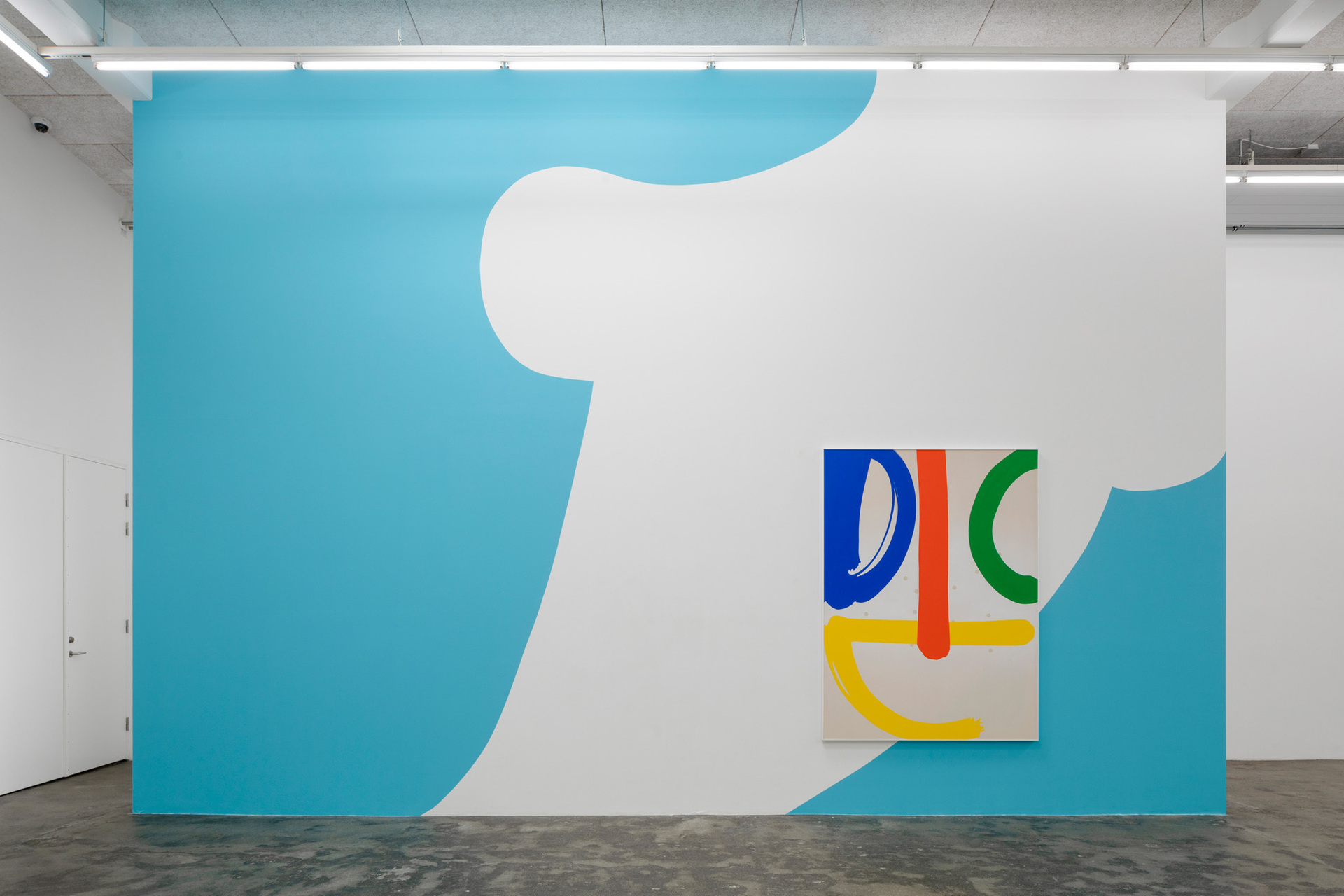 Cornelia Baltes, Con, 2020, acrylic on canvas and mural (dimensions variable)