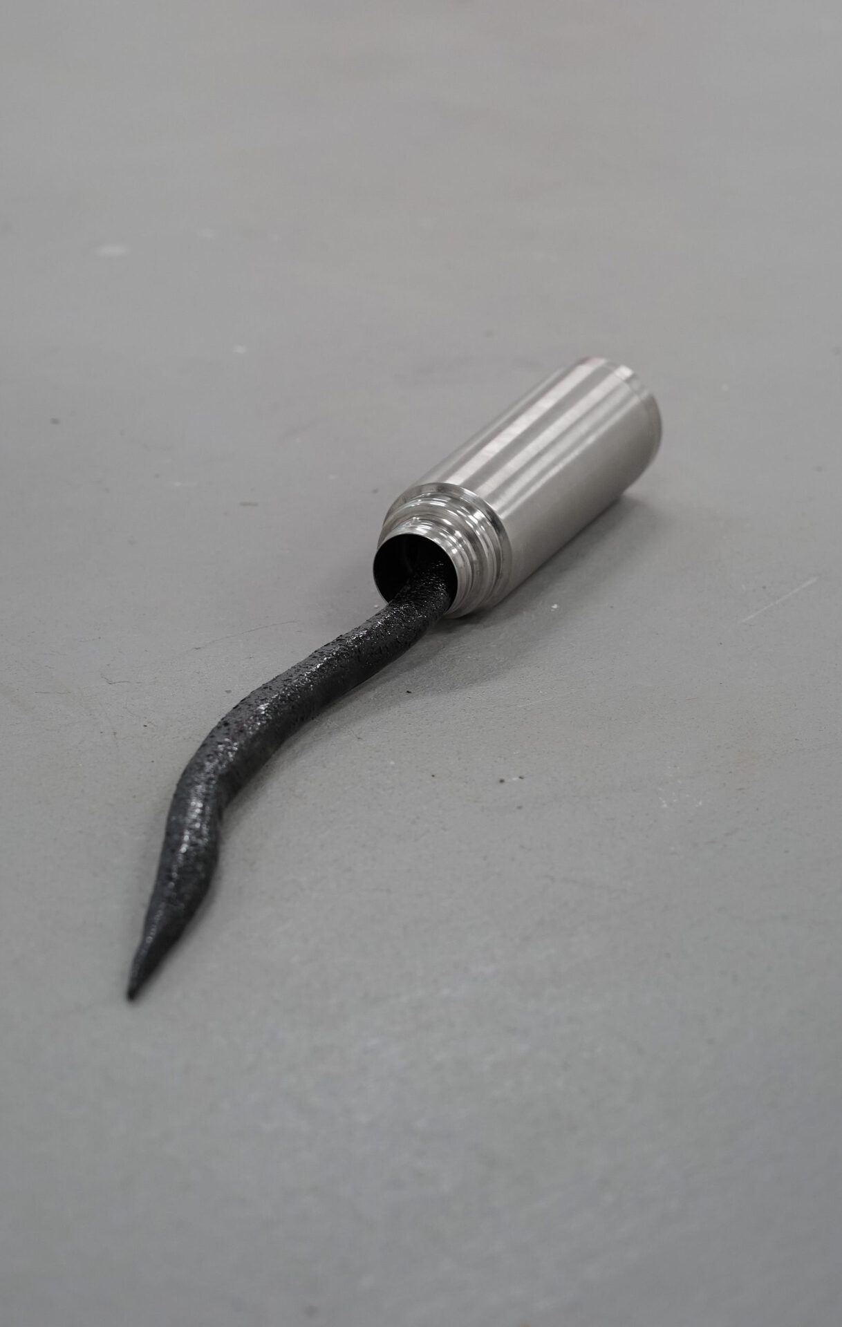 Vincent Scheers, Desperation, 2020, resin coated clay, stainless steel thermos