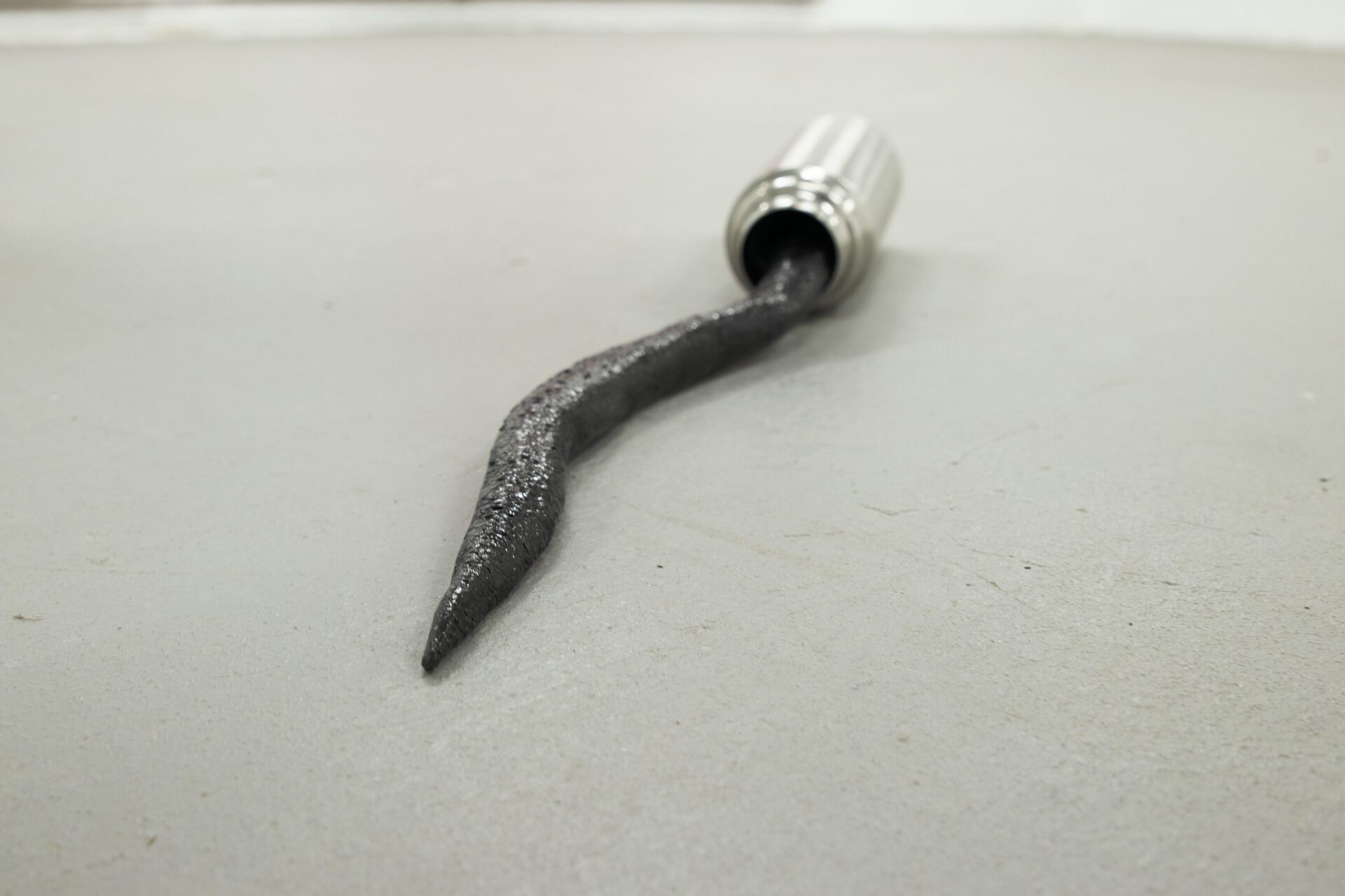 Vincent Scheers, Desperation, 2020, resin coated clay, stainless steel thermos