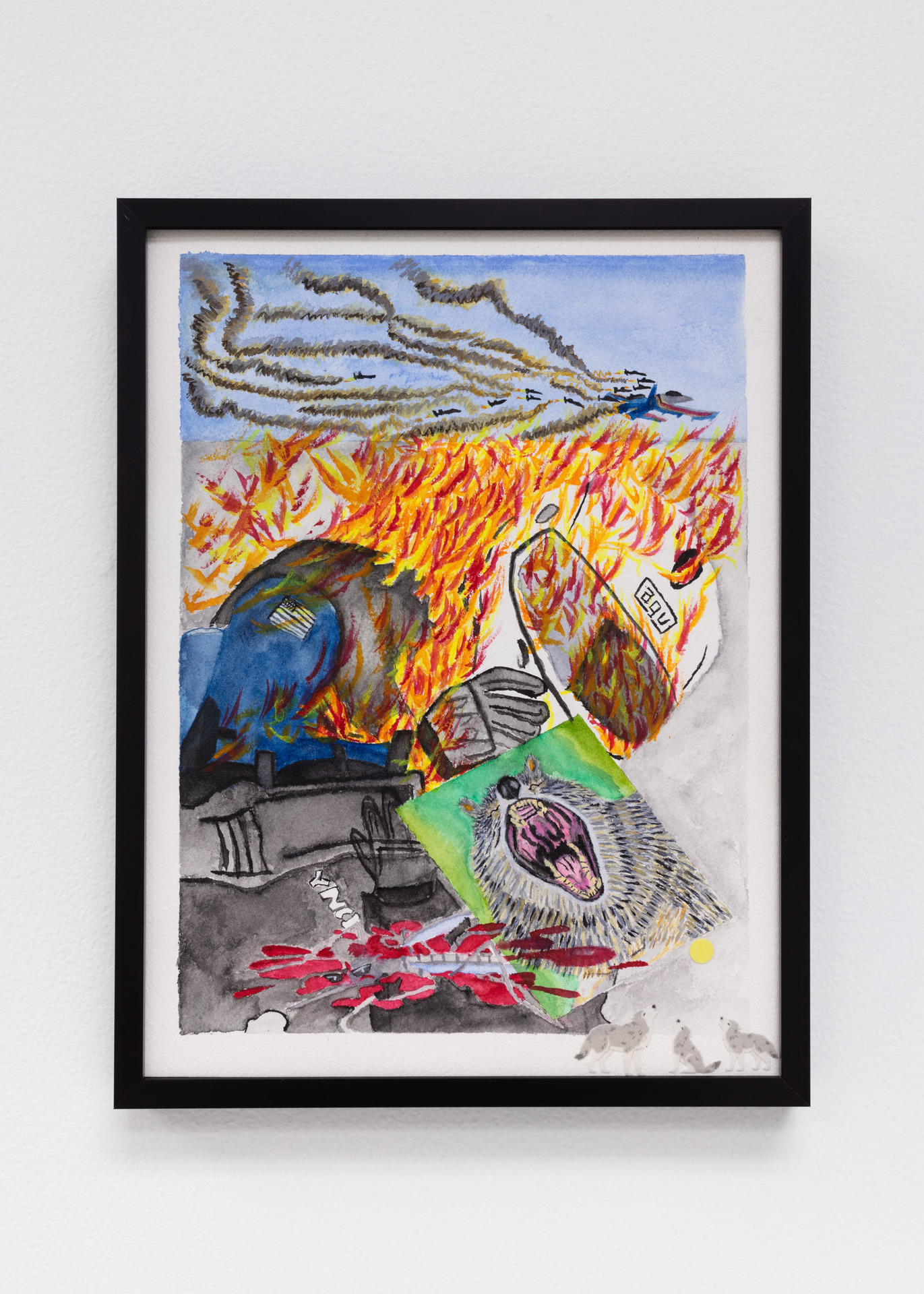 Chris Lloyd, Their Better Off With The Son Of God, 2020, watercolor on archival  watercolor paper, 12 x 9 inches