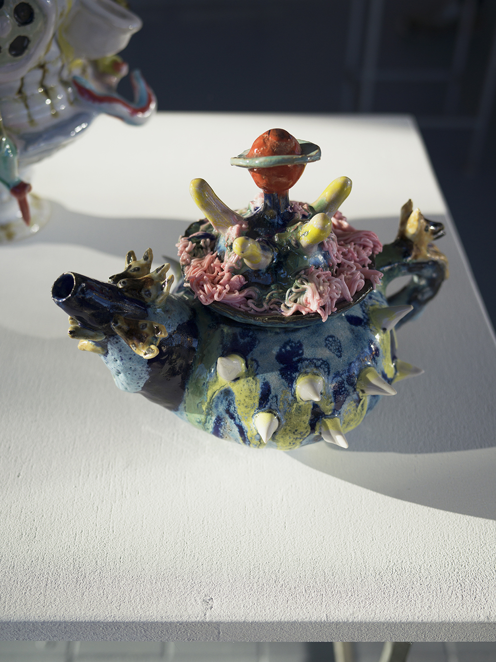 Nora Arrieta, Four Shepherd Dogs In Space, 2019, Ceramic