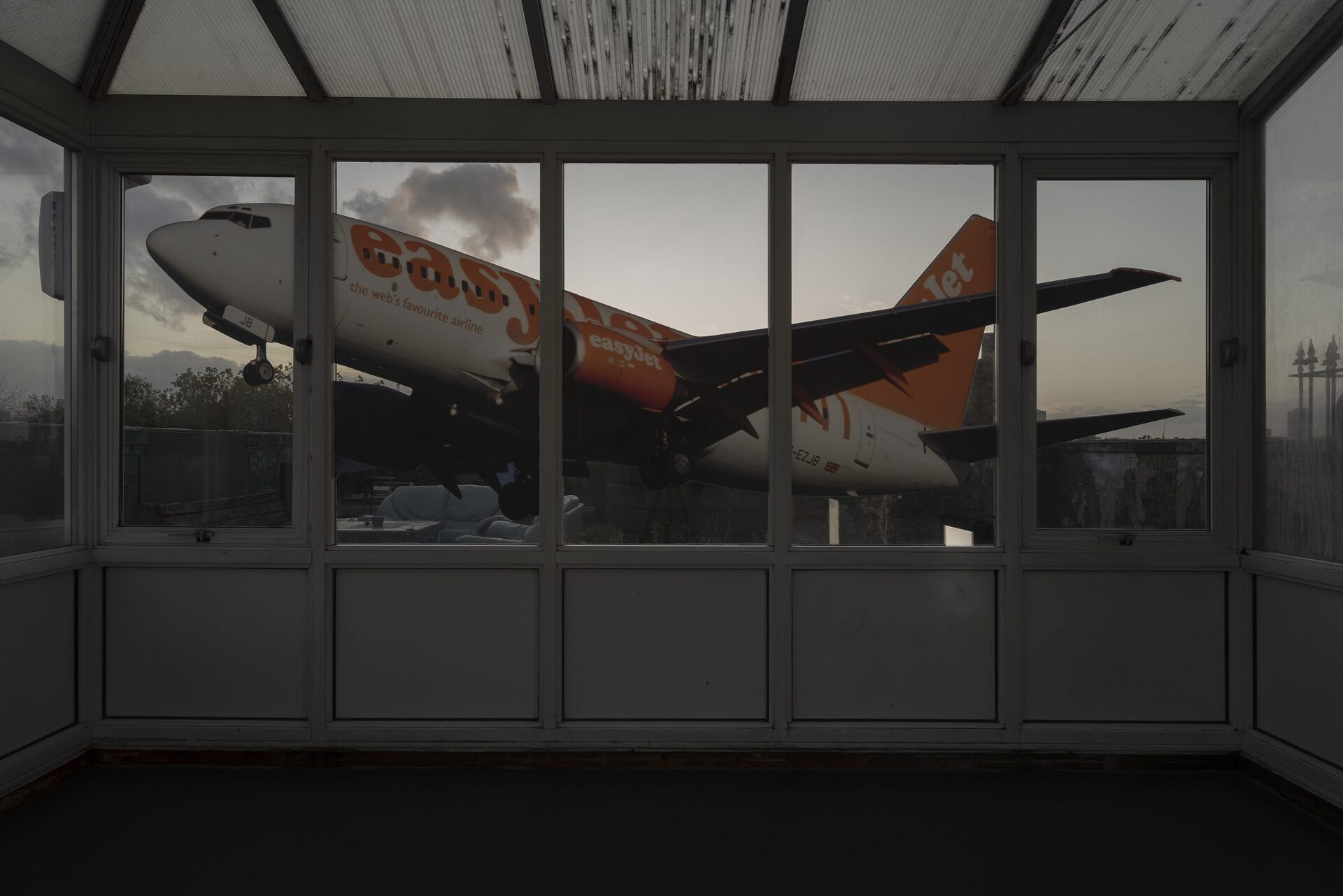 Angharad Williams, Nobody wins, 2020, semi-transparent adhesive film