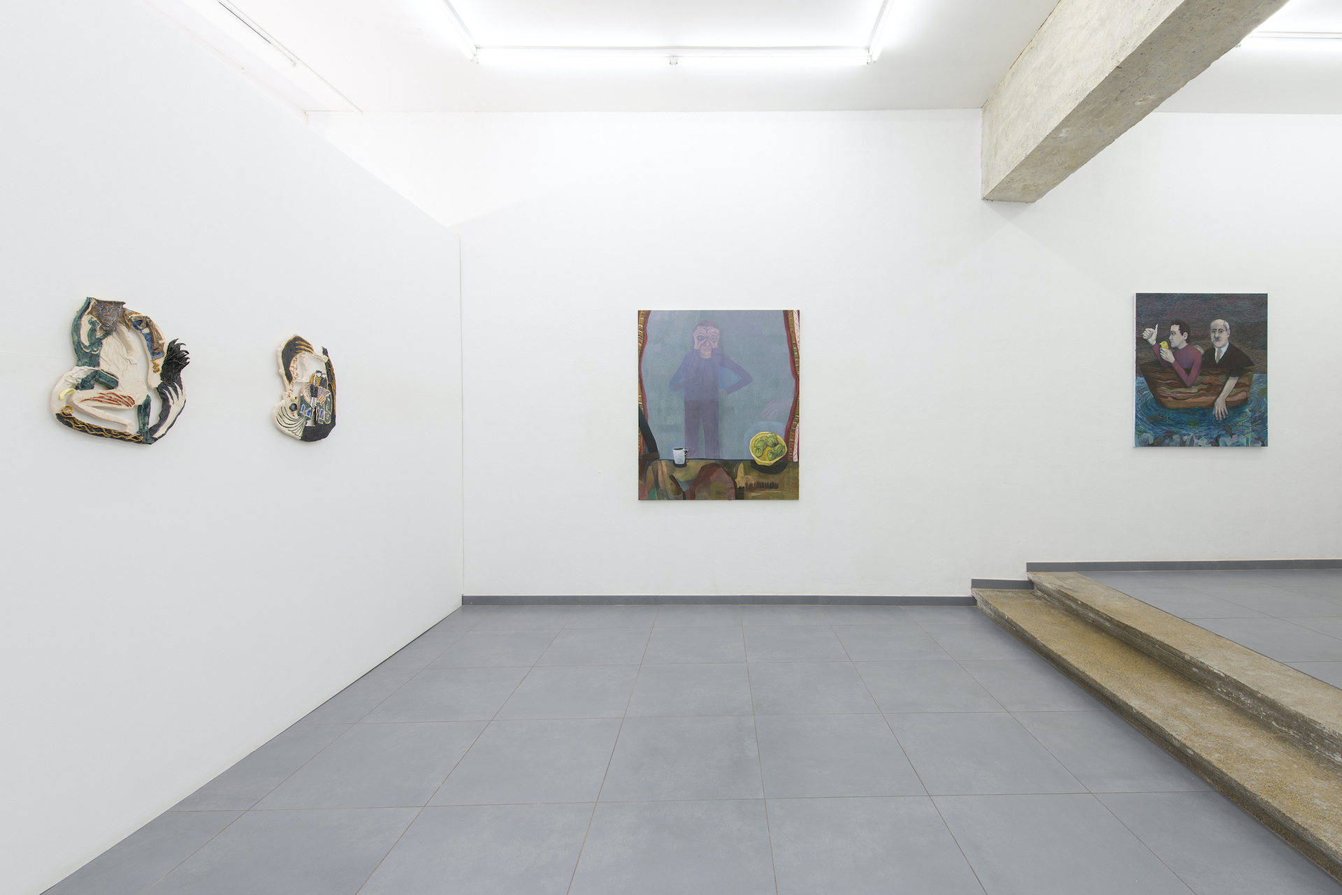 Installation View of Daylighting, with work by Heloise Rival & Peter Simpson