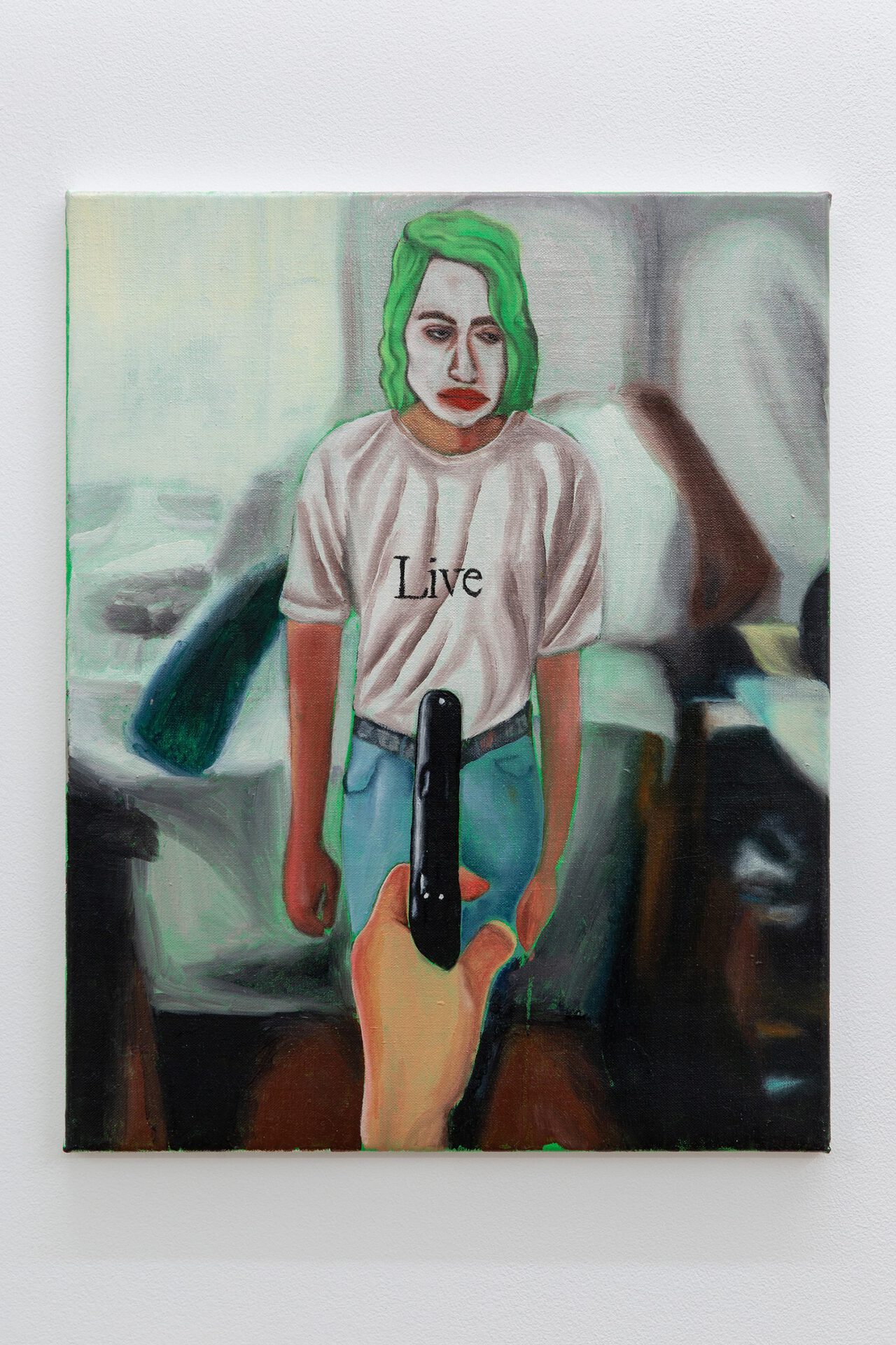 Bora Akinciturk, How's your apocalypse coming along, 2020, Oil on canvas, 50cm x 40cm