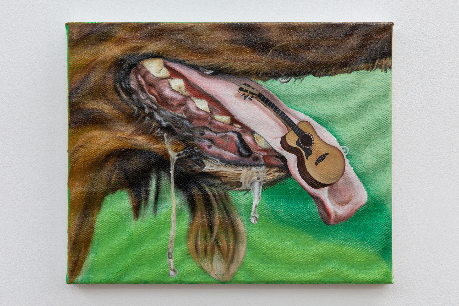 Bora Akinciturk, Tiny Guitar, 2020, Oil on canvas, 24cm x 30cm