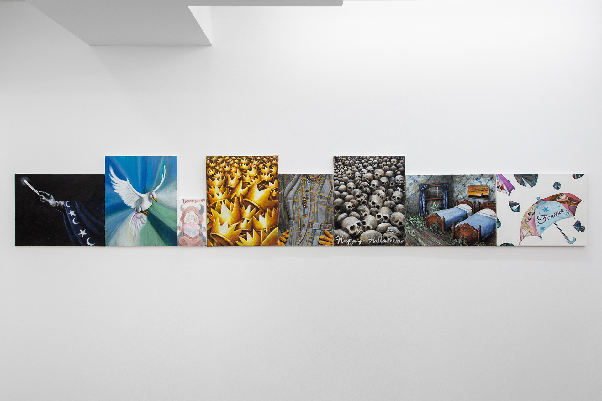 Installation view of centre wall