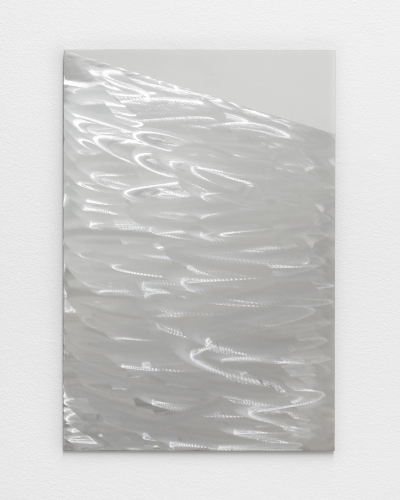 Marte Eknæs, Irrational Judgement, 2020, brush drawing on aluminium, 56 x 38 cm
