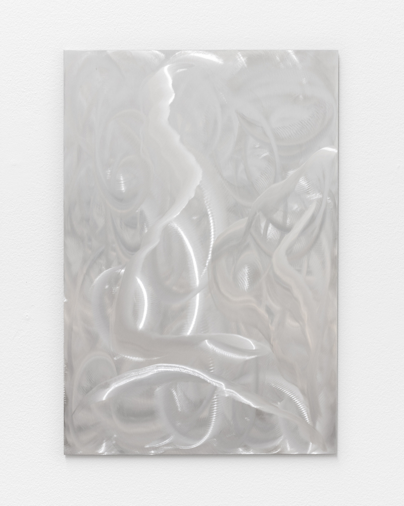 Marte Eknæs, Affliation 1, 2020, brush drawing on aluminium, 56 x 38 cm