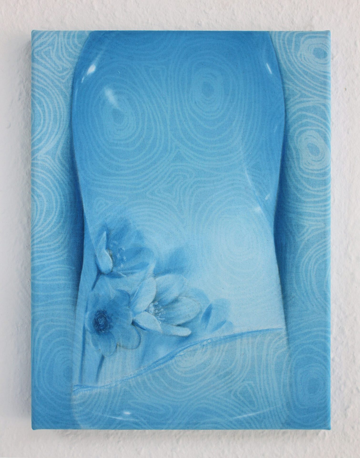 Leon Stoffelen, Fructose Microdose, oil on stretched pillow case, 45 x 30 cm, 2020
