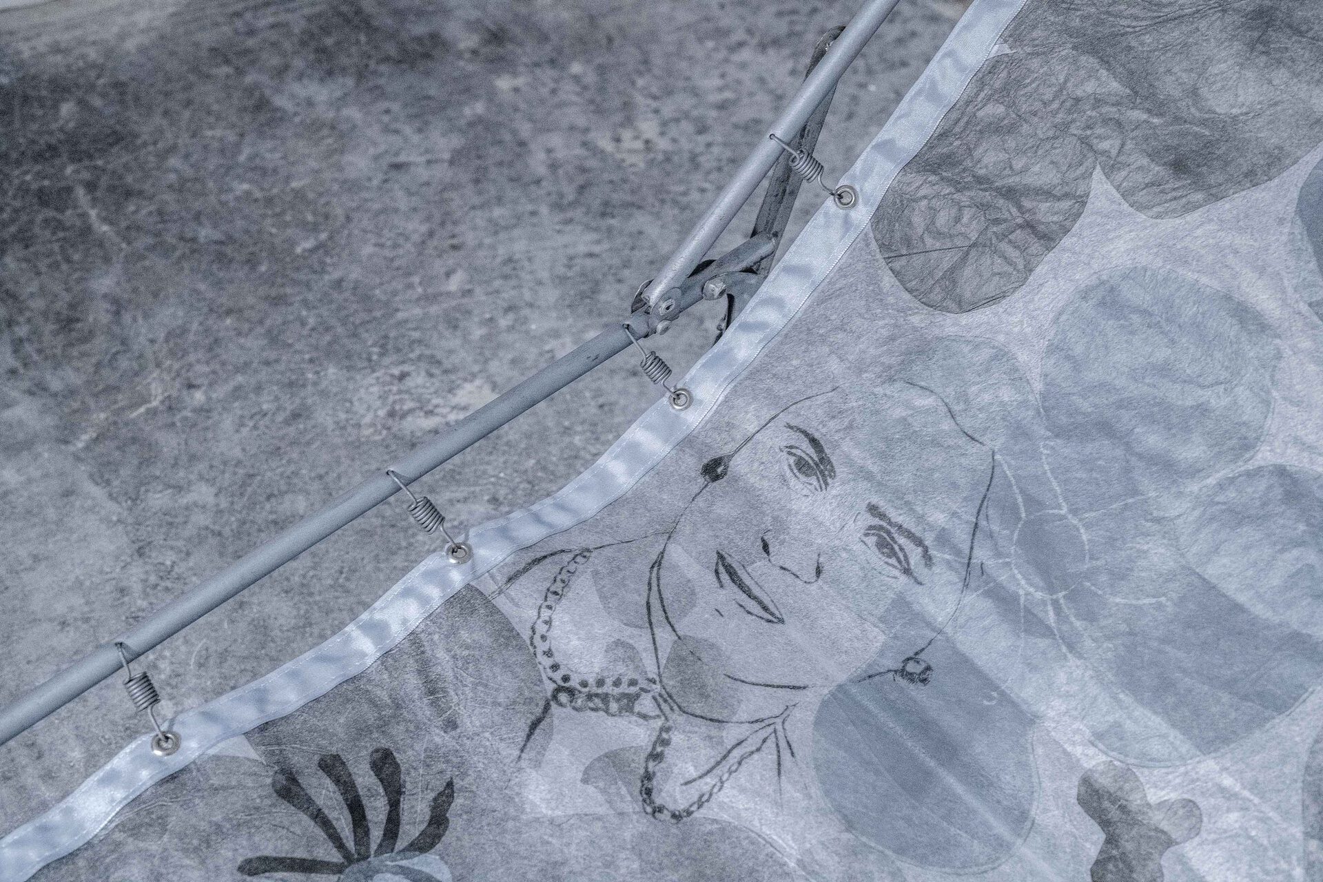 Mendreczky Karina: Június,(Detail) etching, high-pressure print on japanese paper, copper, 60 x 180 cm, 2020