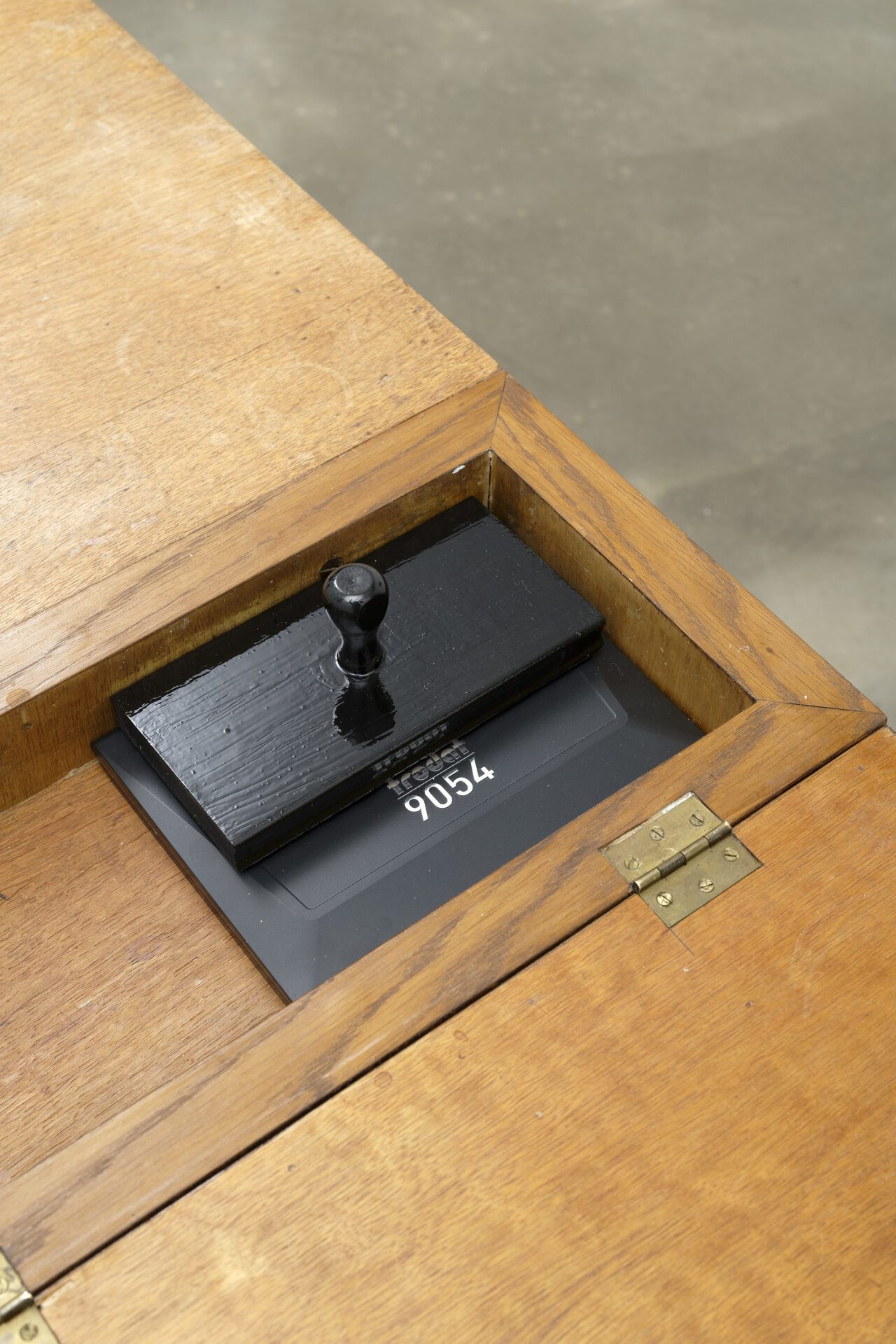 Cudelice Brazelton IV, Blemish, 2021, lacquer, wooden stamp, ink, various dimensions