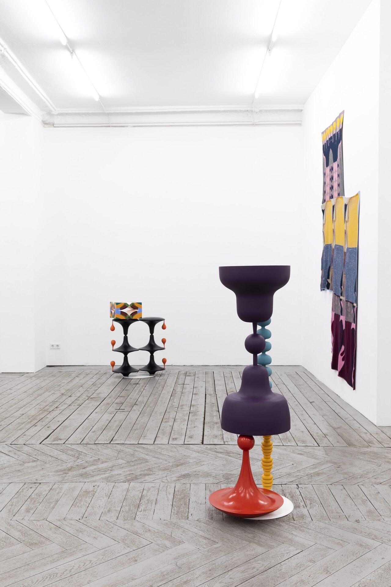 Maja Behrmann, Untitled (BaKuSt), 2020, pigmented lacquer, wood, 133 × 57 × 42 cm
