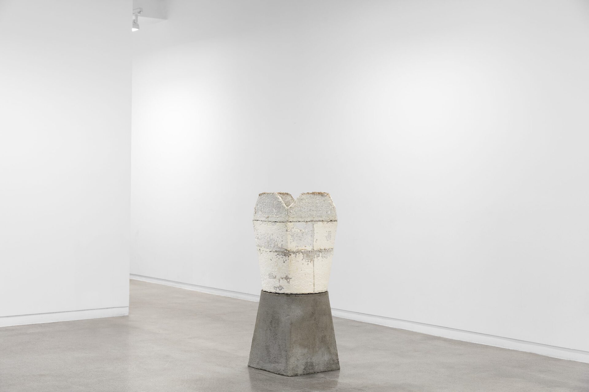 Johanne Hestvold, Isolation (The Humble Administrator's Garden), 2021, Mycelium composite and reinforced concrete, 110 x 43 x 42 cm