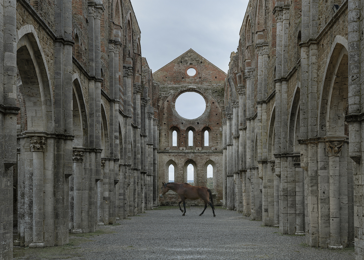 Endless Nostalghia, Abbey of Saint Galgano, Chiusdino, SI, IT, 2020. Courtesy of 101 Numeri Pari and Treti Galaxie