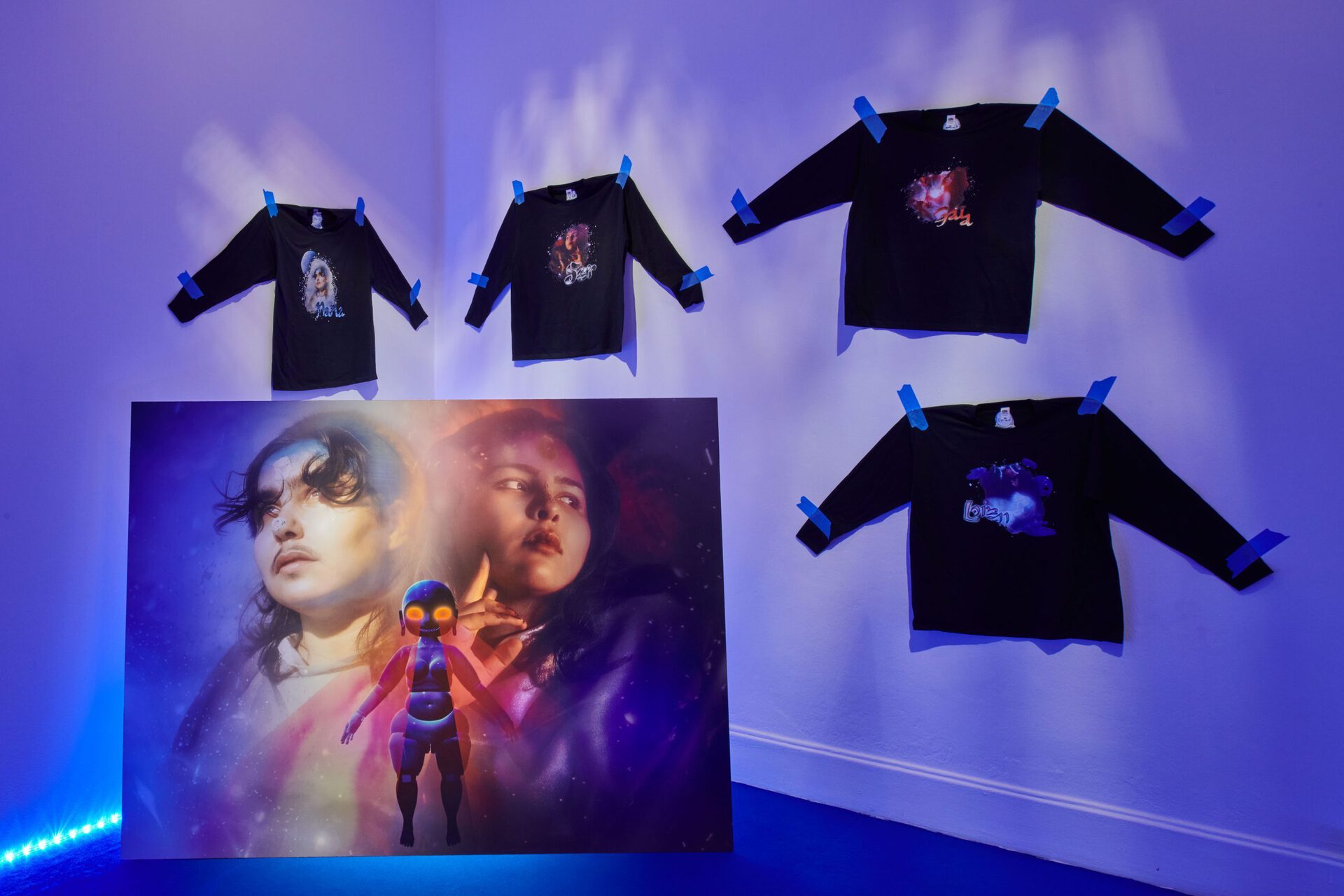 Exhibition view, Giulia Essyad, "A Selene Blues", Fri Art, 2020. Photo Guillaume Python. Courtesy of Fri Art Kunsthalle