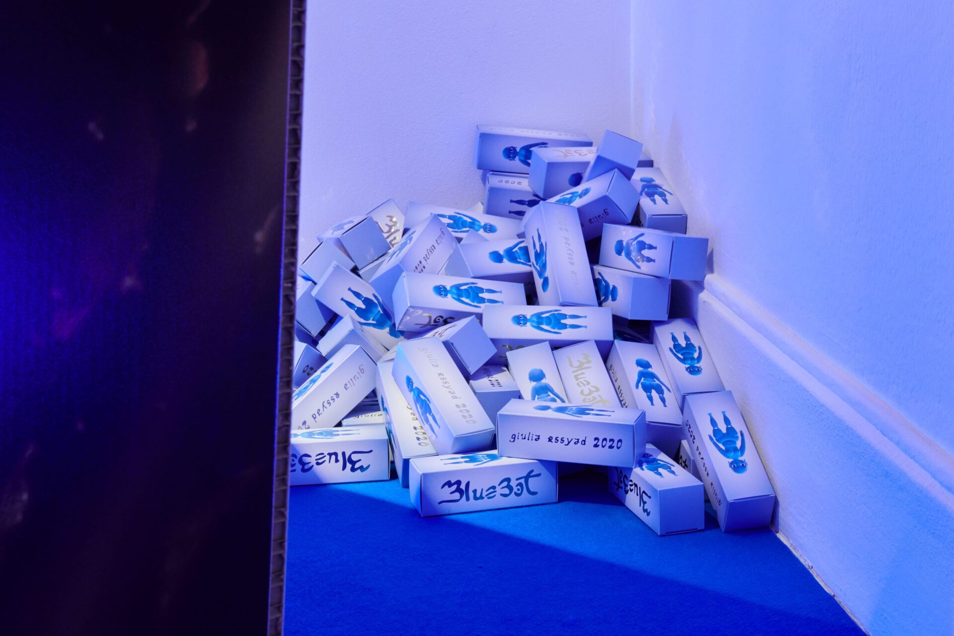 Exhibition view, Giulia Essyad, "A Selene Blues", Fri Art, 2020. Photo Guillaume Python. Courtesy of Fri Art Kunsthalle