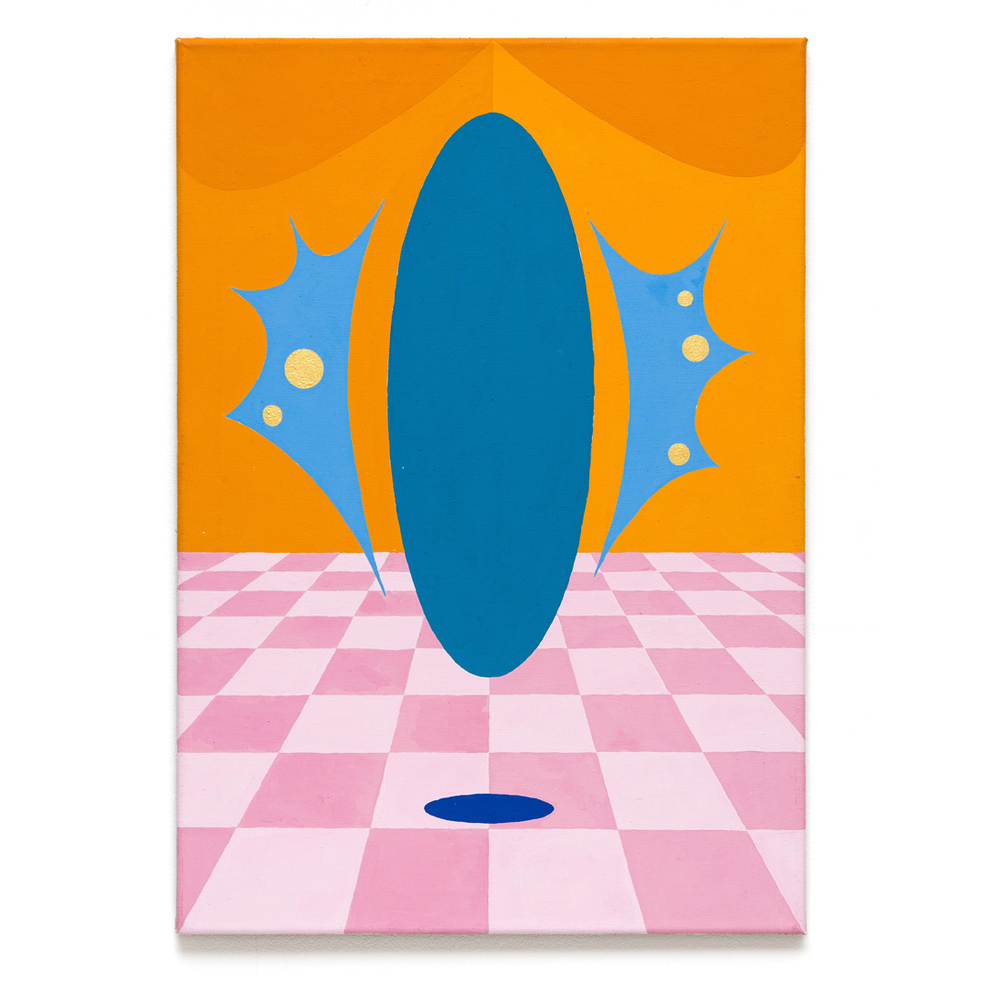 Mark Fridvalszki, Seriously Deep III., 2019, gouache on canvas, 50x70 cm