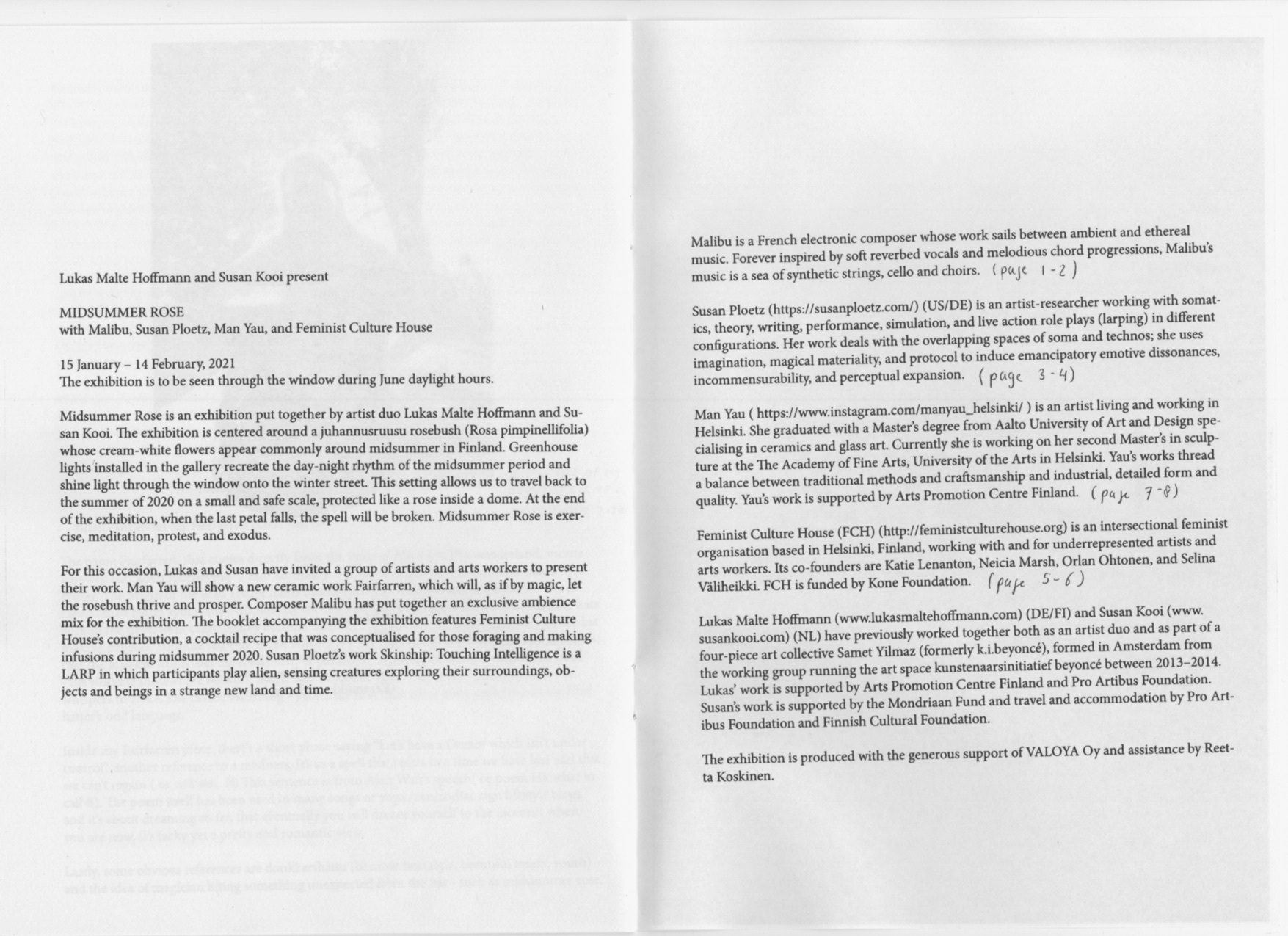 Midsummer Rose: Publication, 12 pages, A5 size