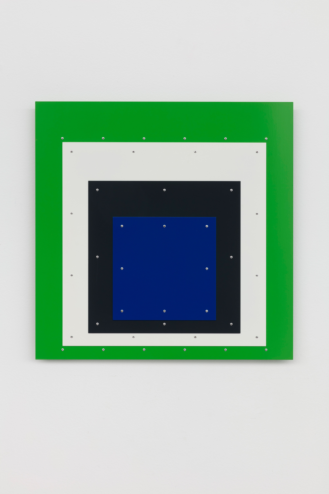 Emanuele Marcuccio, Josef Albers, 2020, steel, aluminium. 70 x 70 cm / 27,56 x 27,56 in