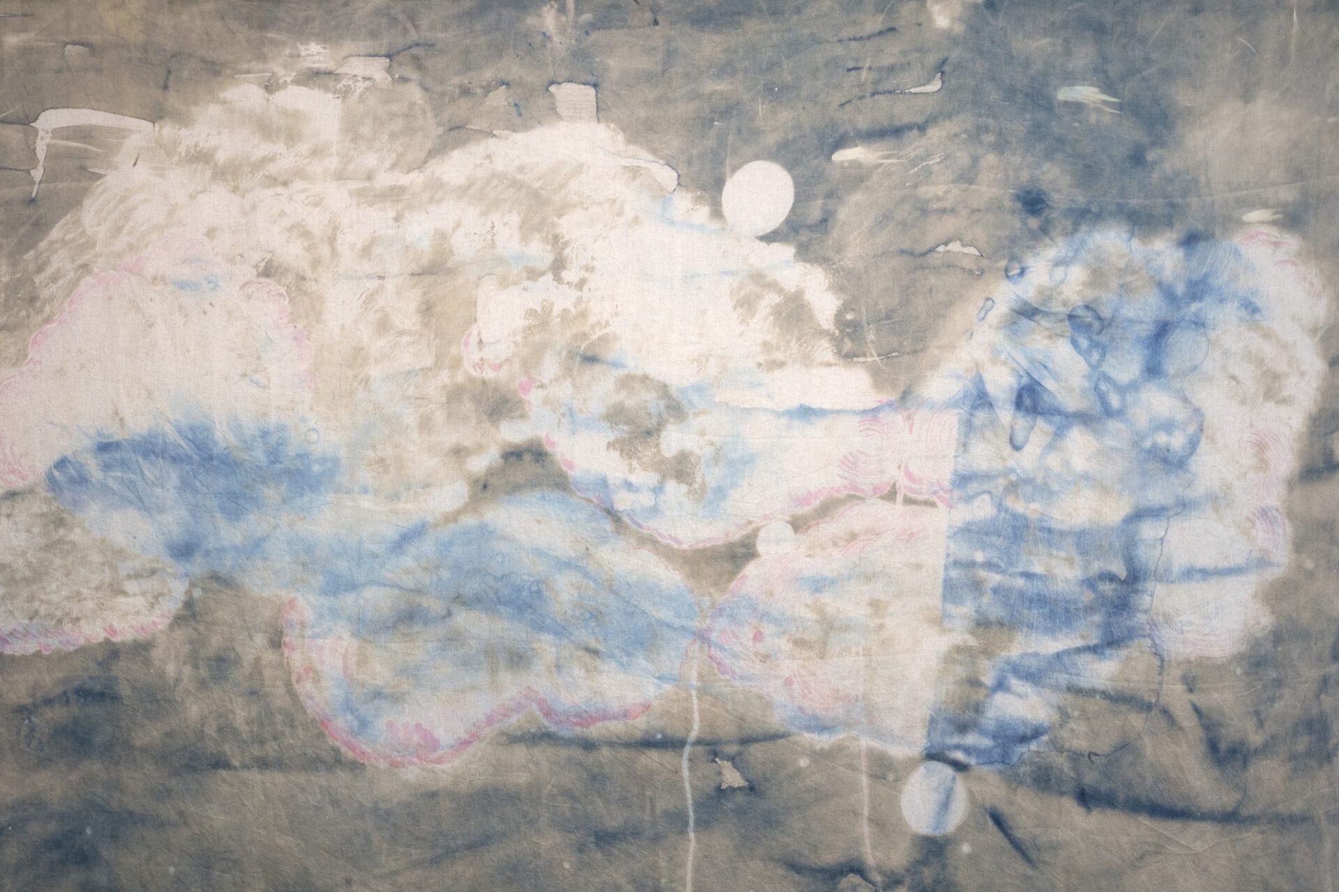 Lisa Lurati Stage for disappereance 1 300x480 cm cyanotype and watercolr on linen 2020